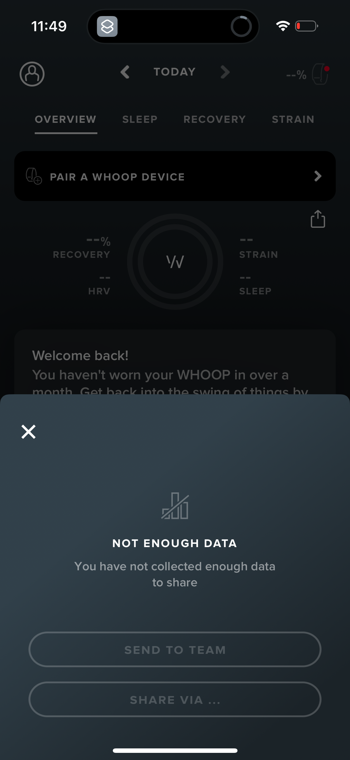 whoop app screenshot 17