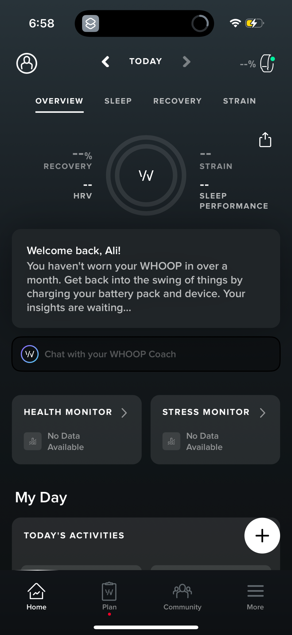 whoop app screenshot 16