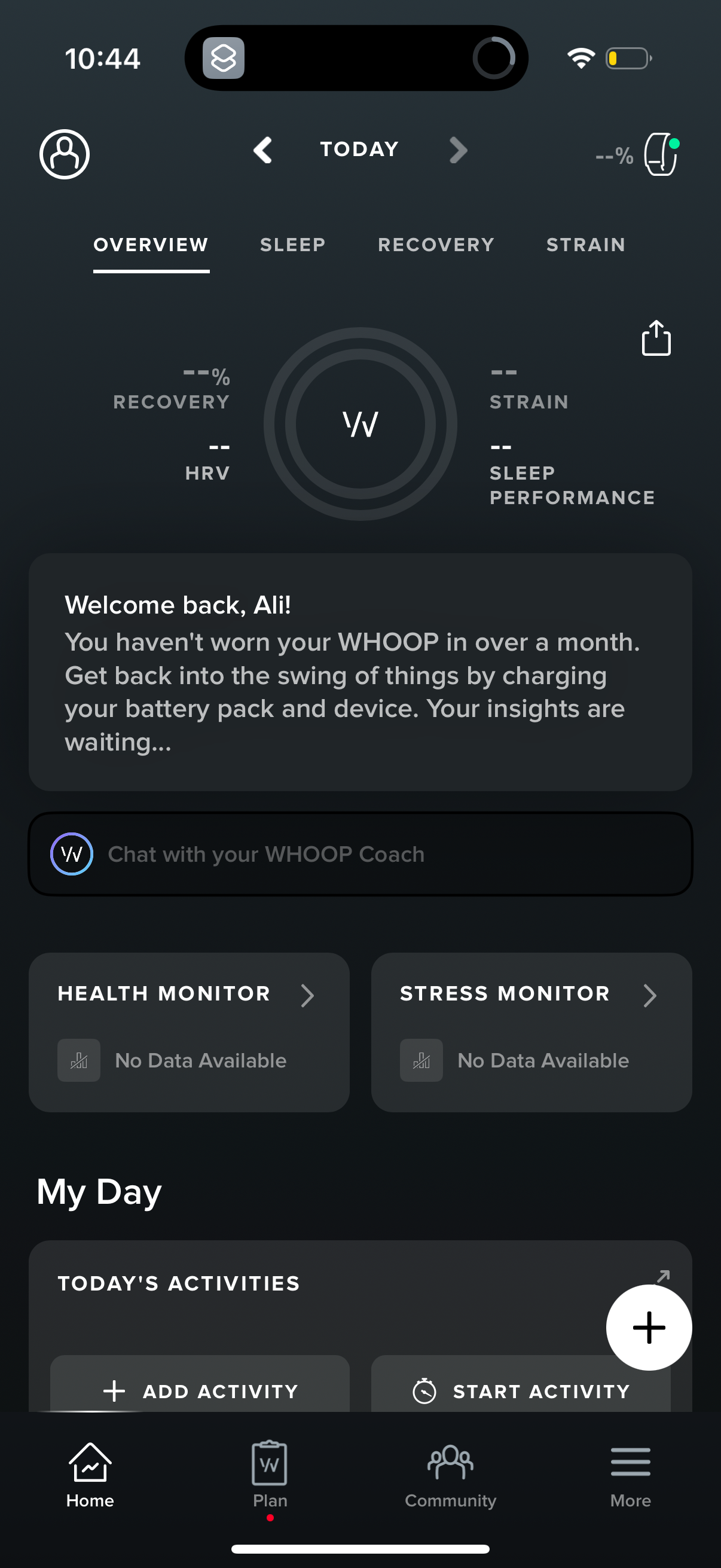 whoop app screenshot 9