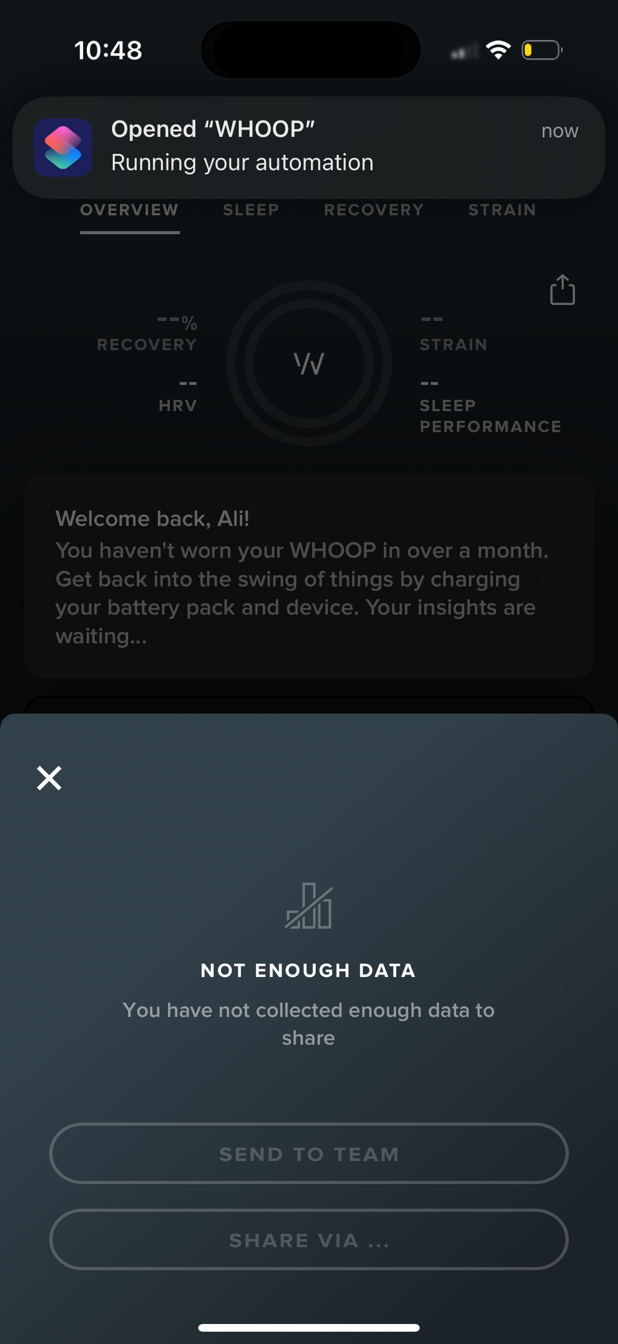 whoop app screenshot 8