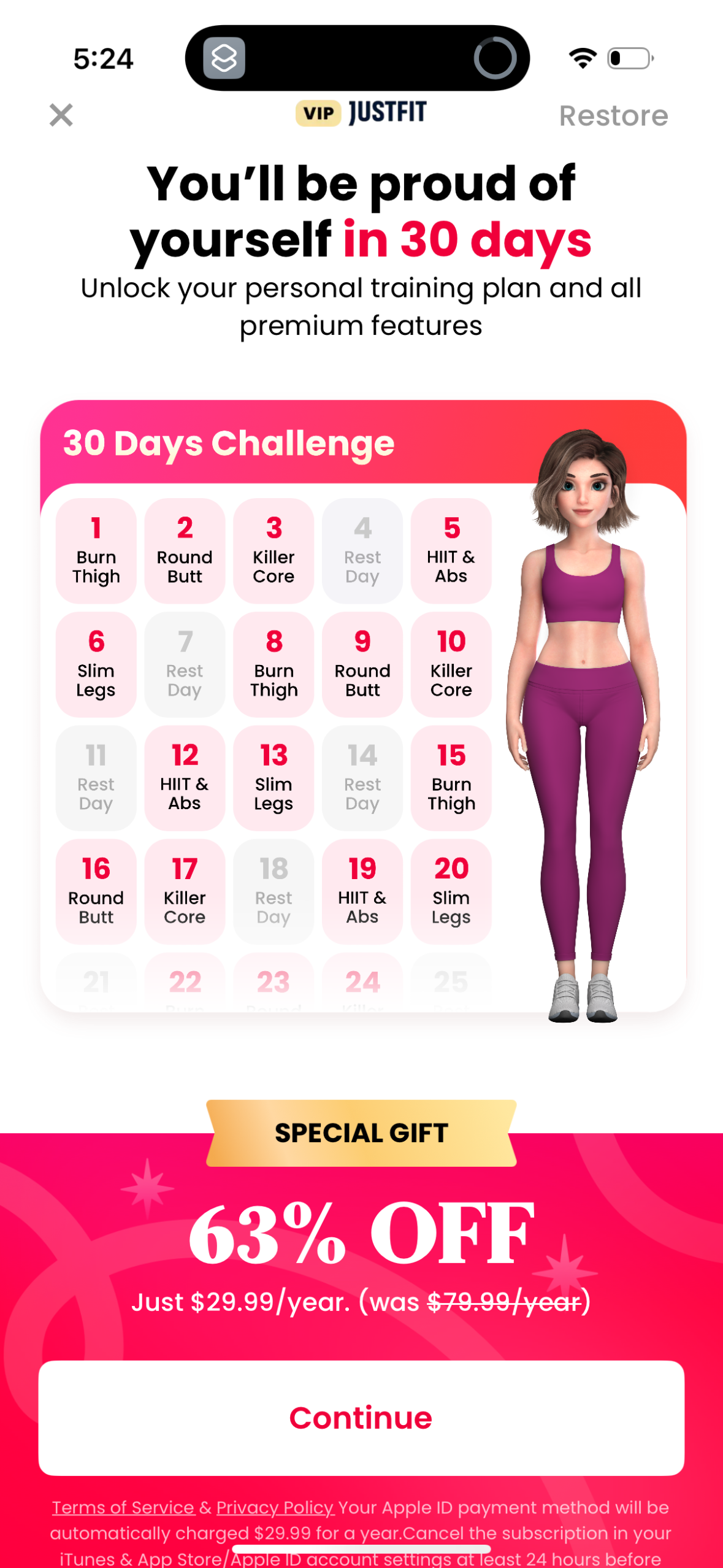 justfit app screenshot 51