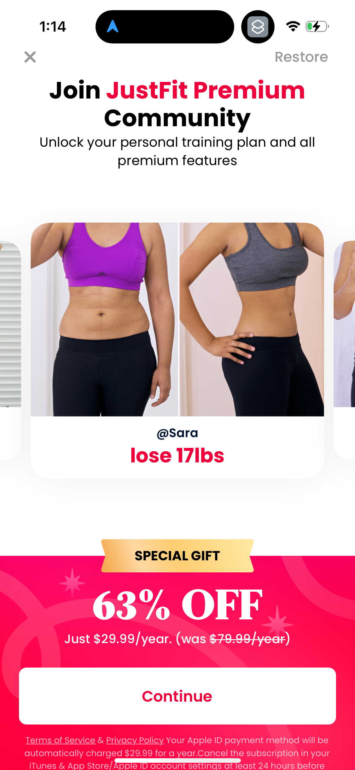 justfit app screenshot 57