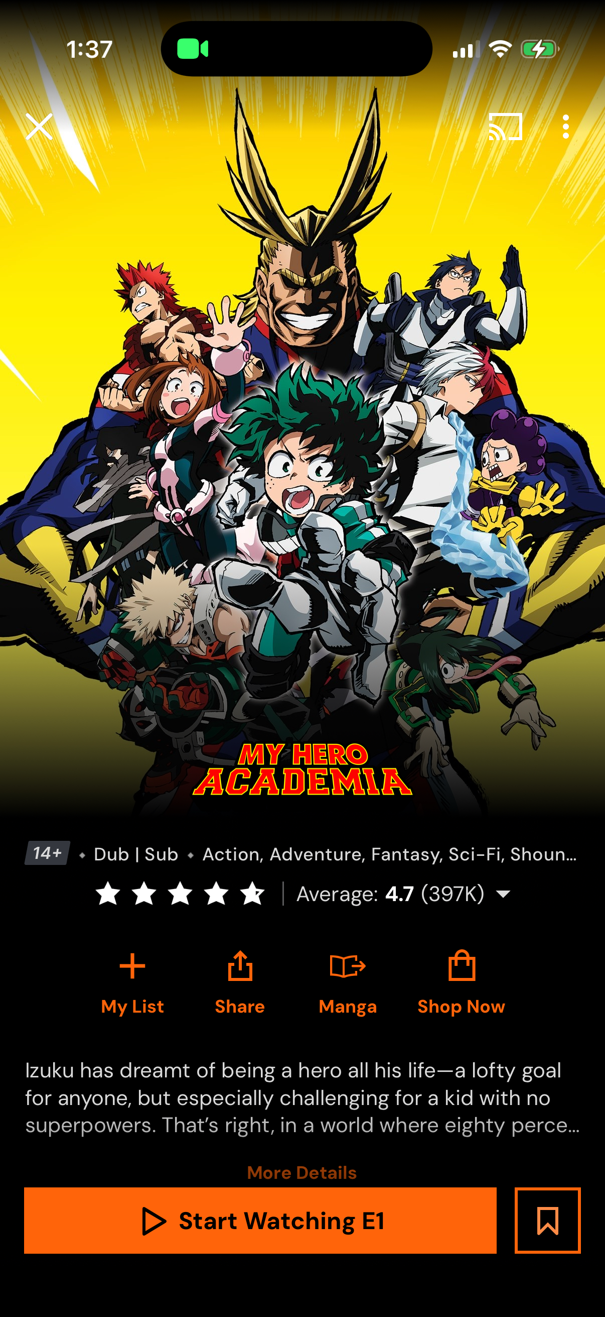 crunchyroll app screenshot 1