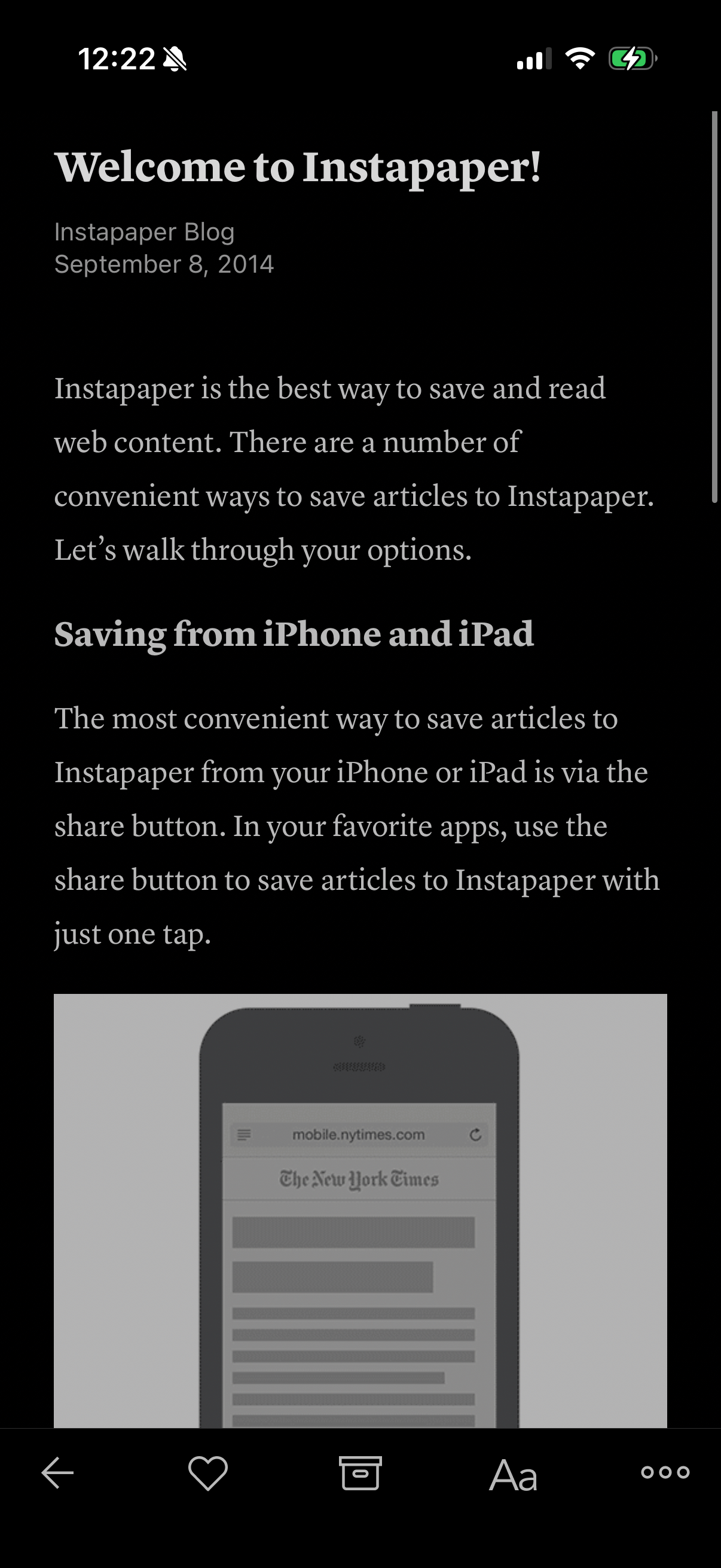 instapaper app screenshot 2