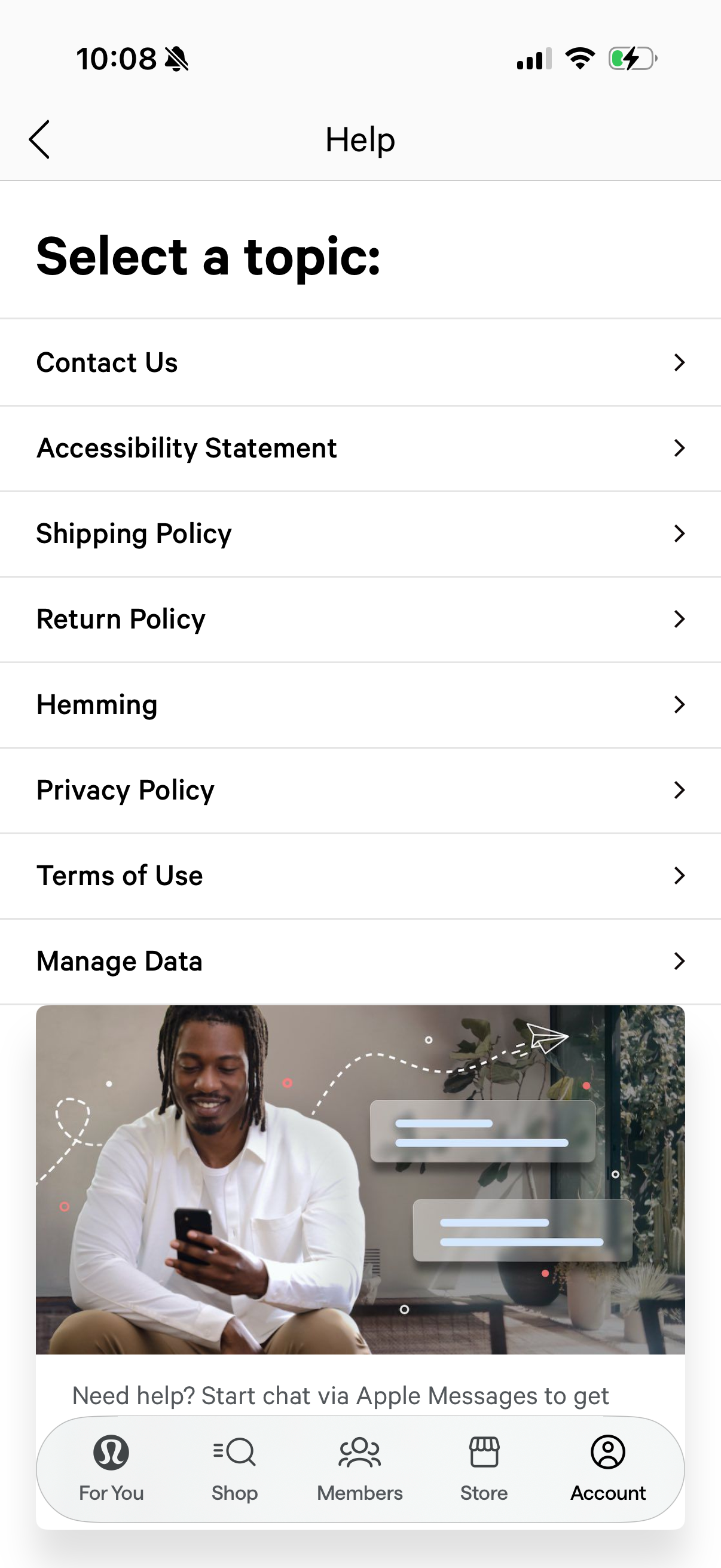 lululemon app screenshot 5
