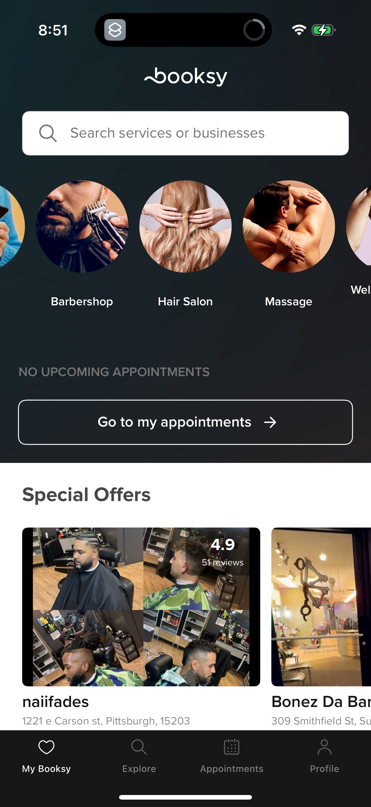 booksy app screenshot 3