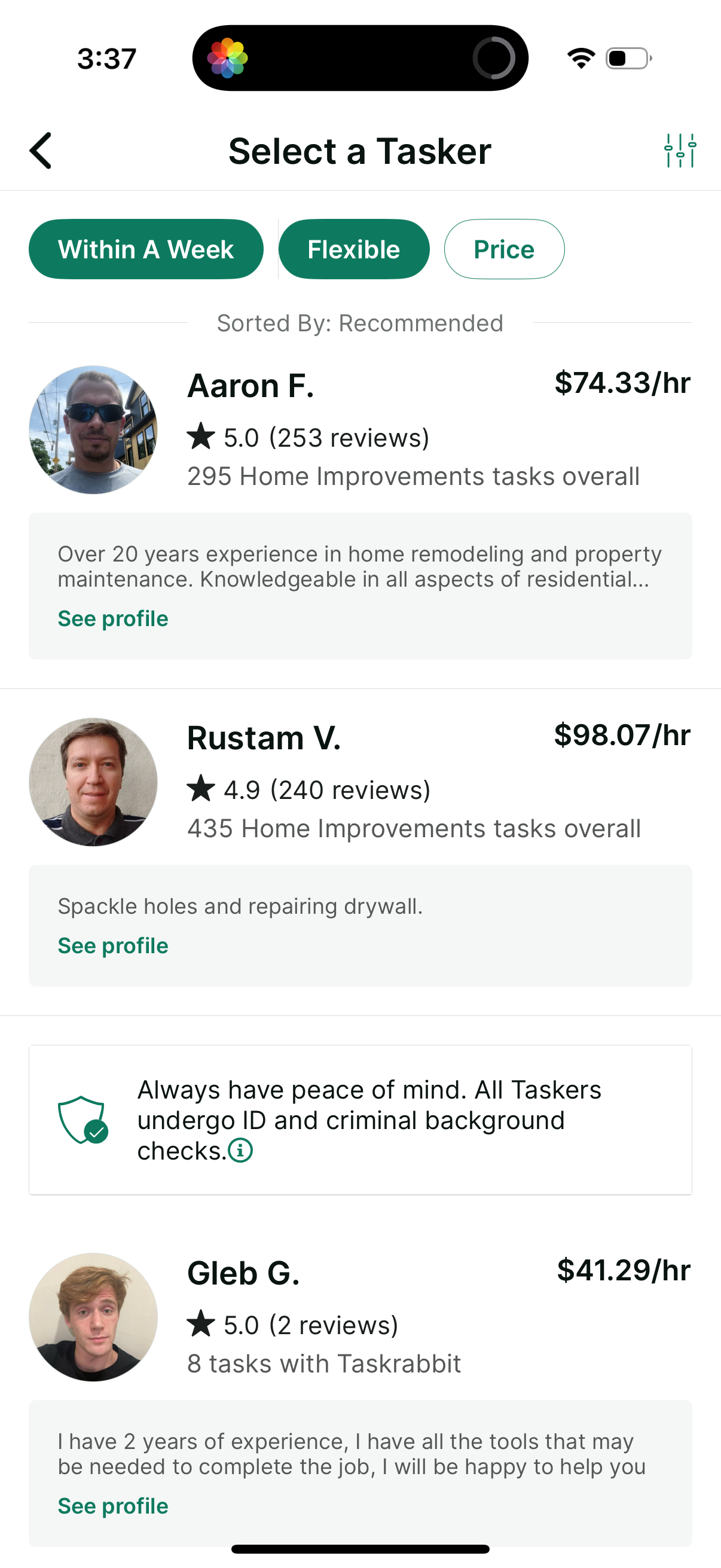 taskrabbit app screenshot 32