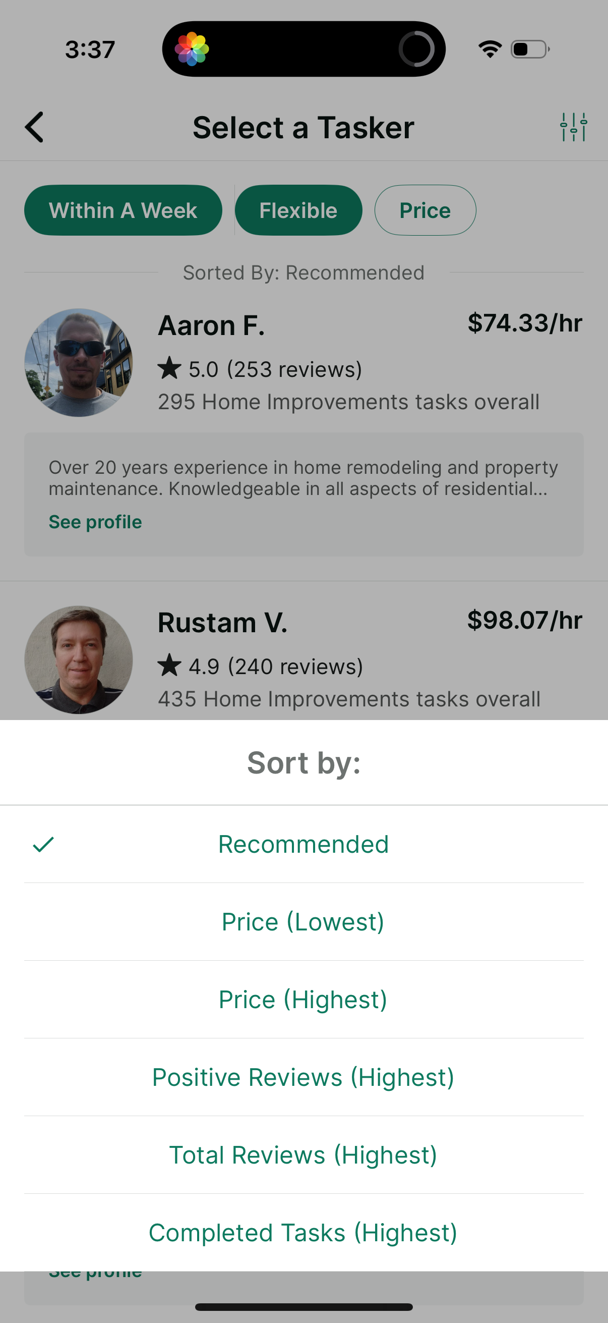 taskrabbit app screenshot 31