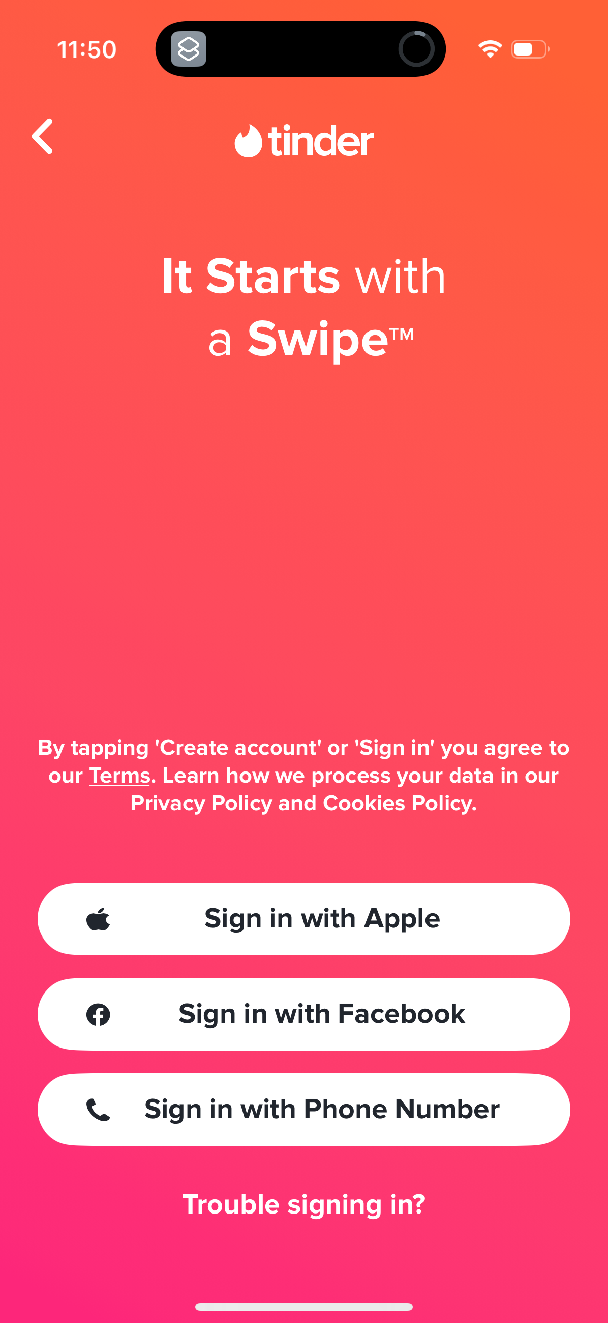 tinder app screenshot 1