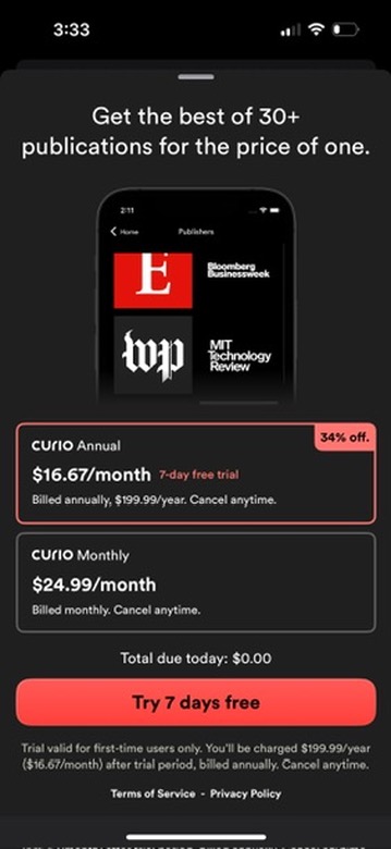 curio app screenshot 3
