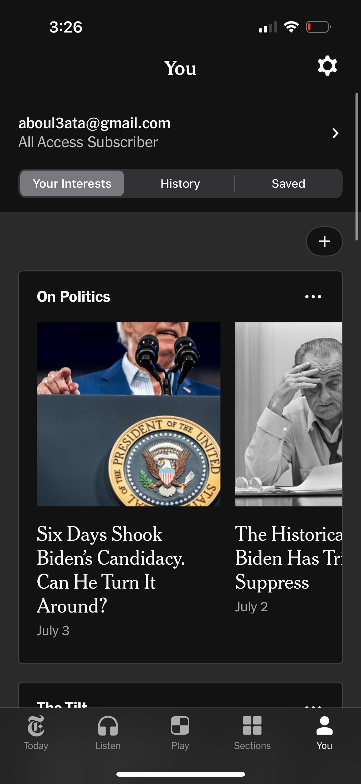 nyt app screenshot 2