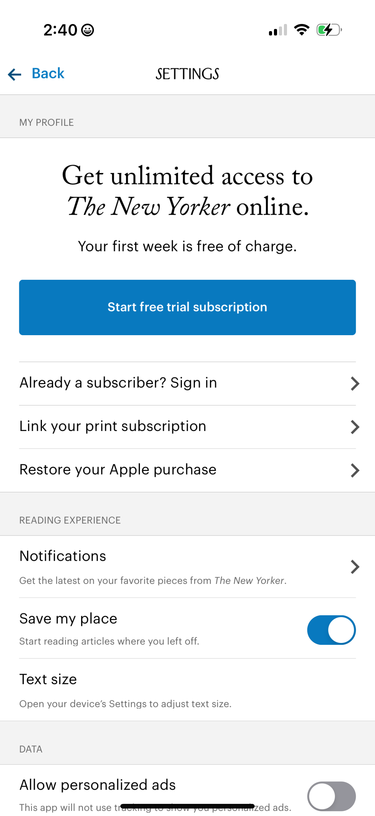 the-new-yorker app screenshot 11