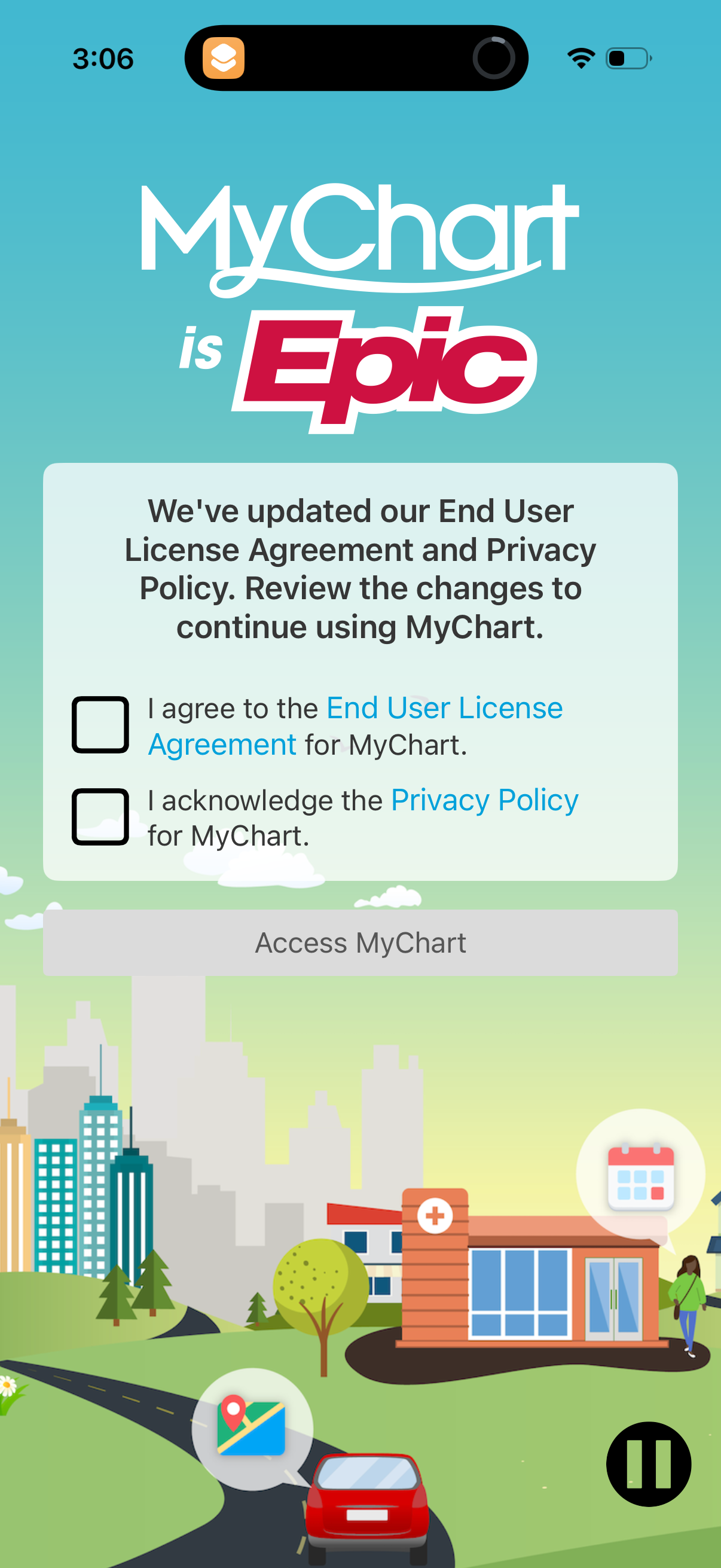 mychart app screenshot 2