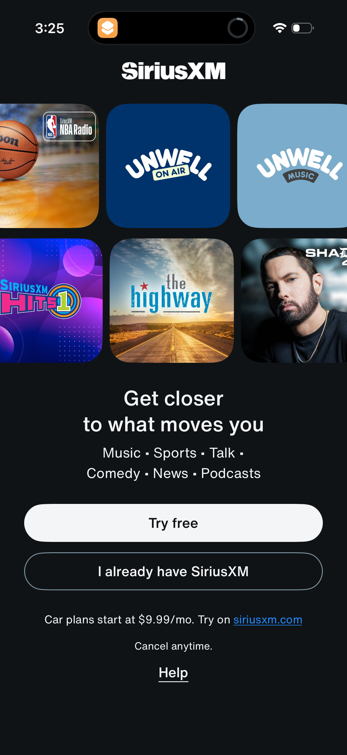 siriusxm app screenshot 6