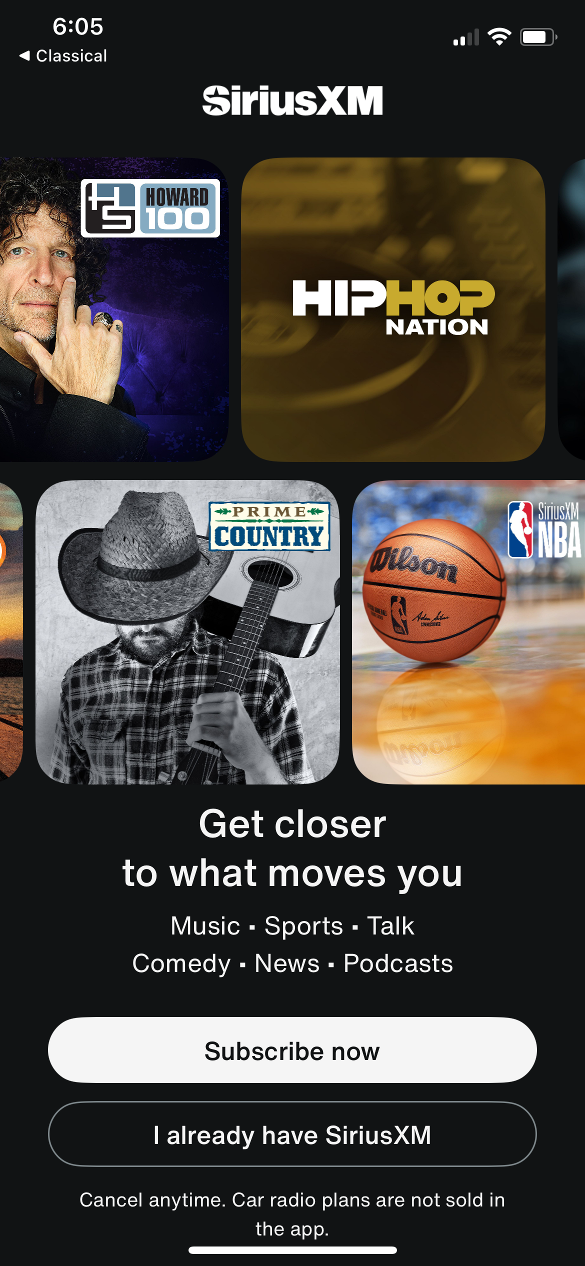 siriusxm app screenshot 27