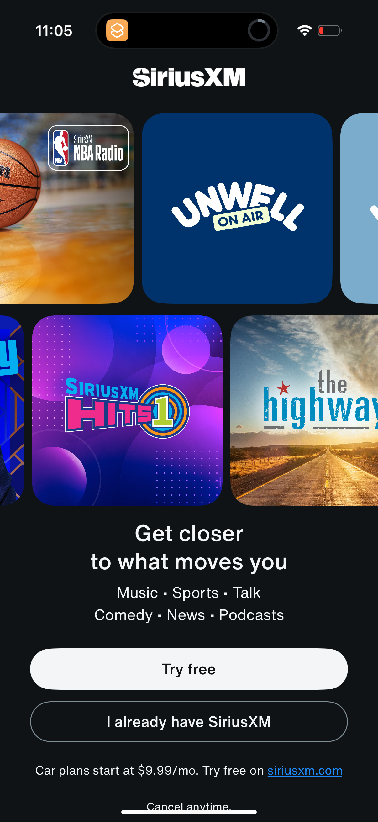 siriusxm app screenshot 10