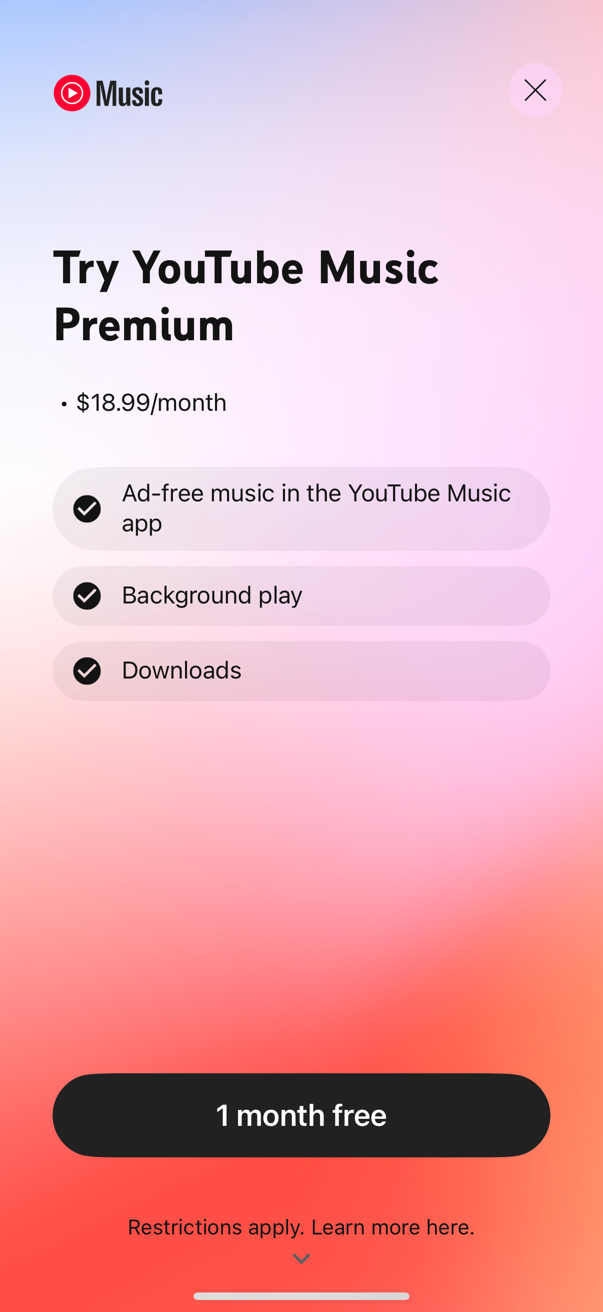 youtube-music app screenshot 4