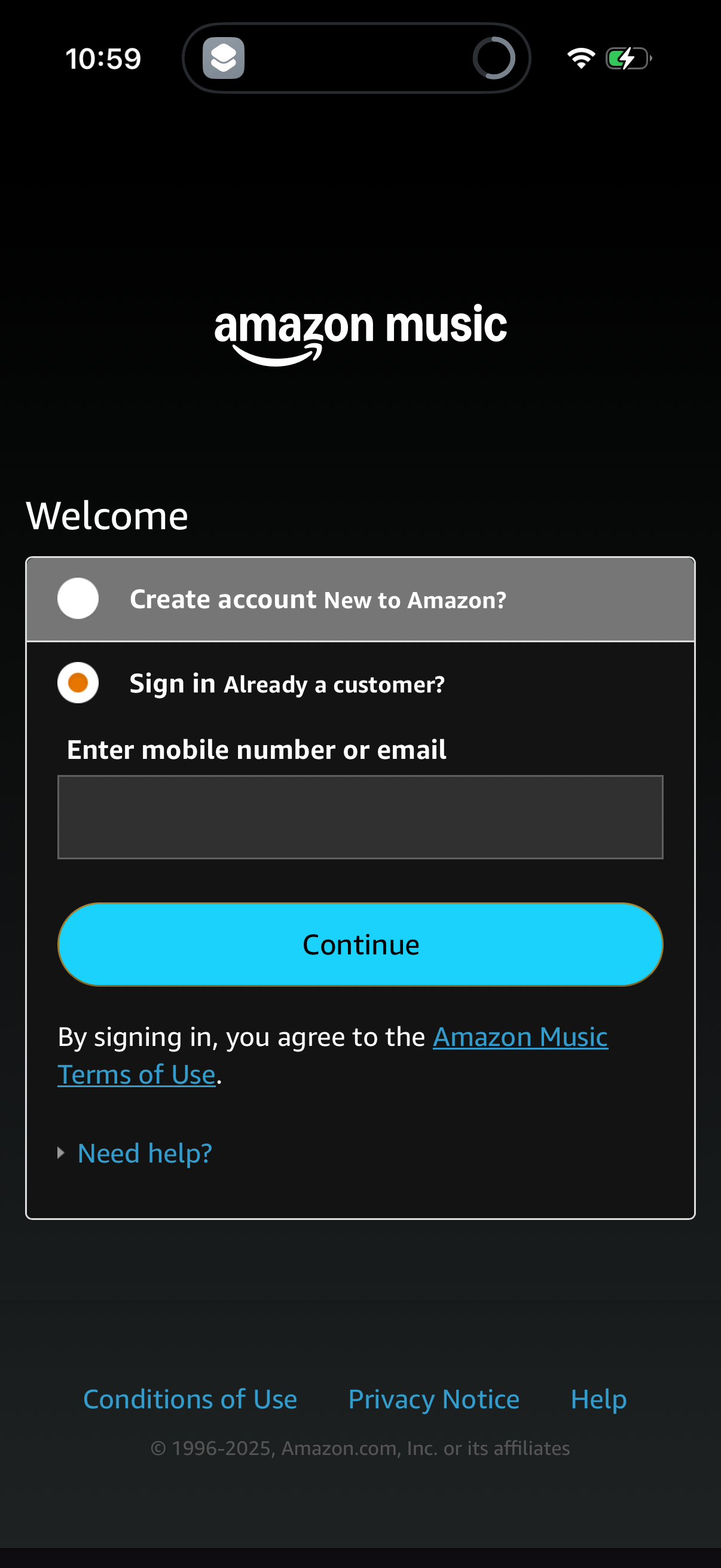 amazon-music app screenshot 1