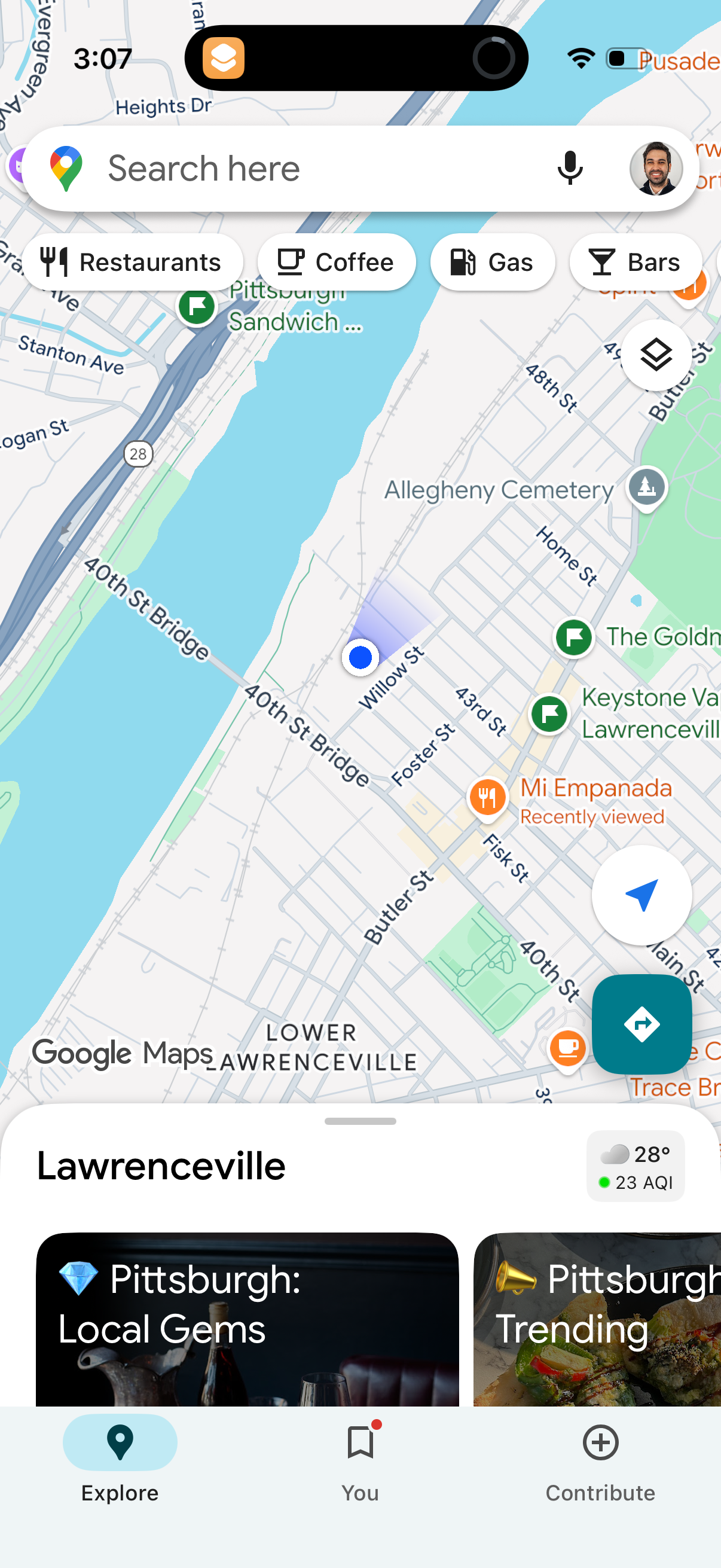 google-maps app screenshot 2