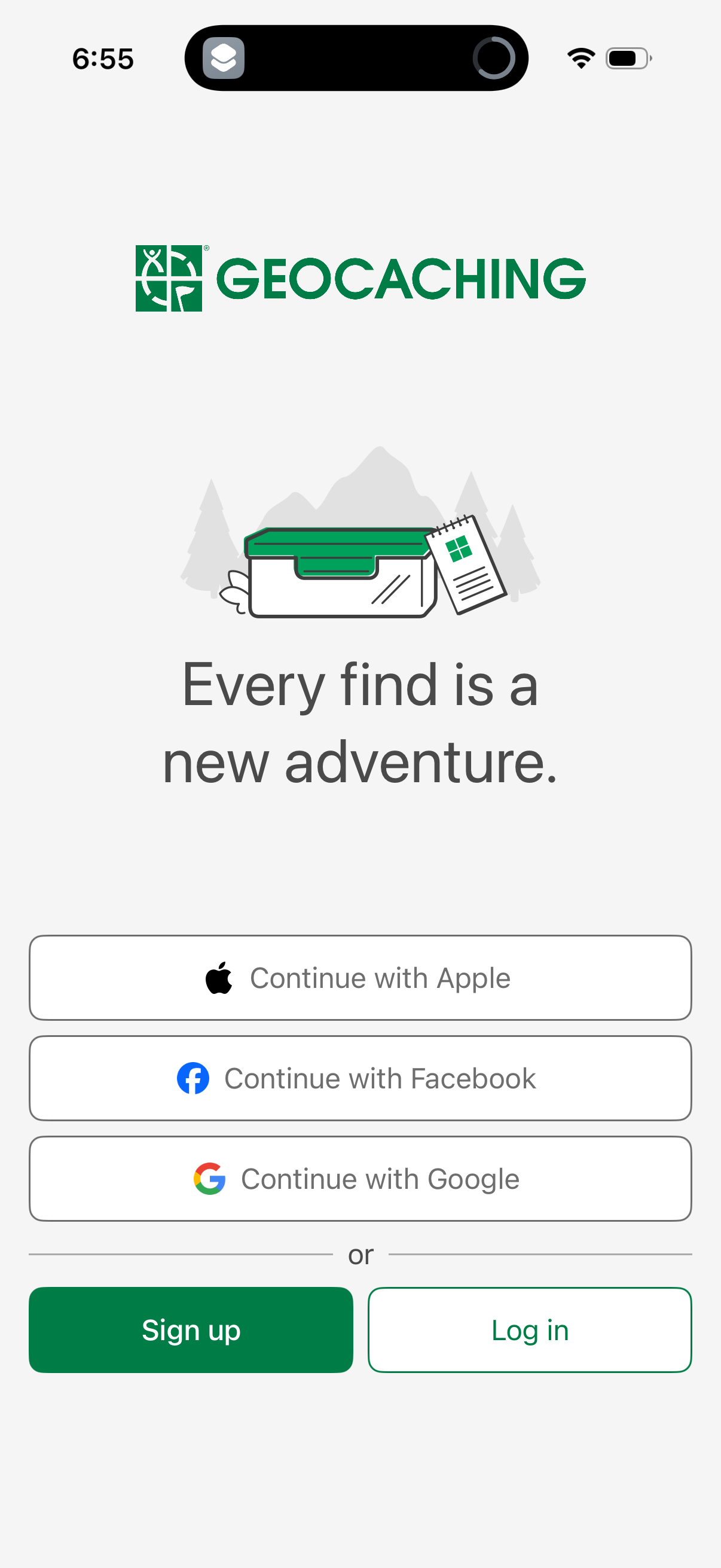 geocaching app screenshot 1