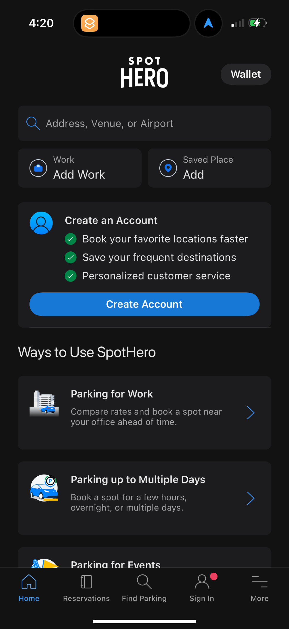 spothero app screenshot 15