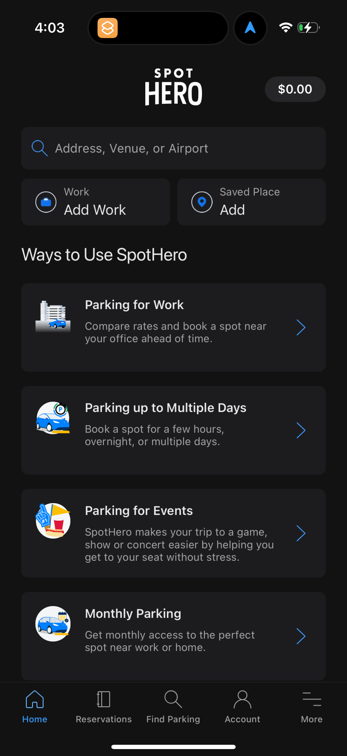 spothero app screenshot 14