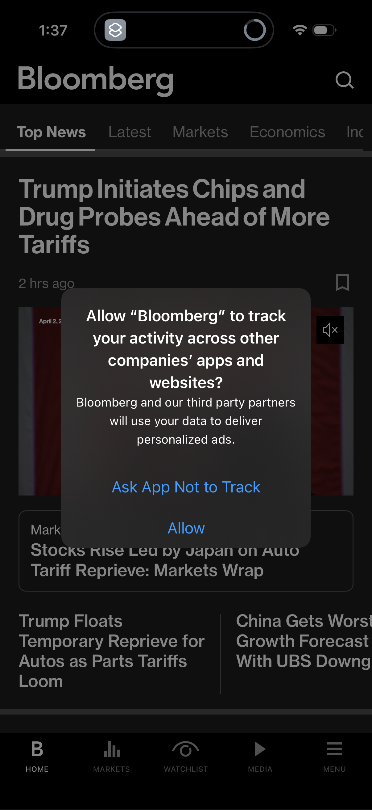bloomberg app screenshot 4
