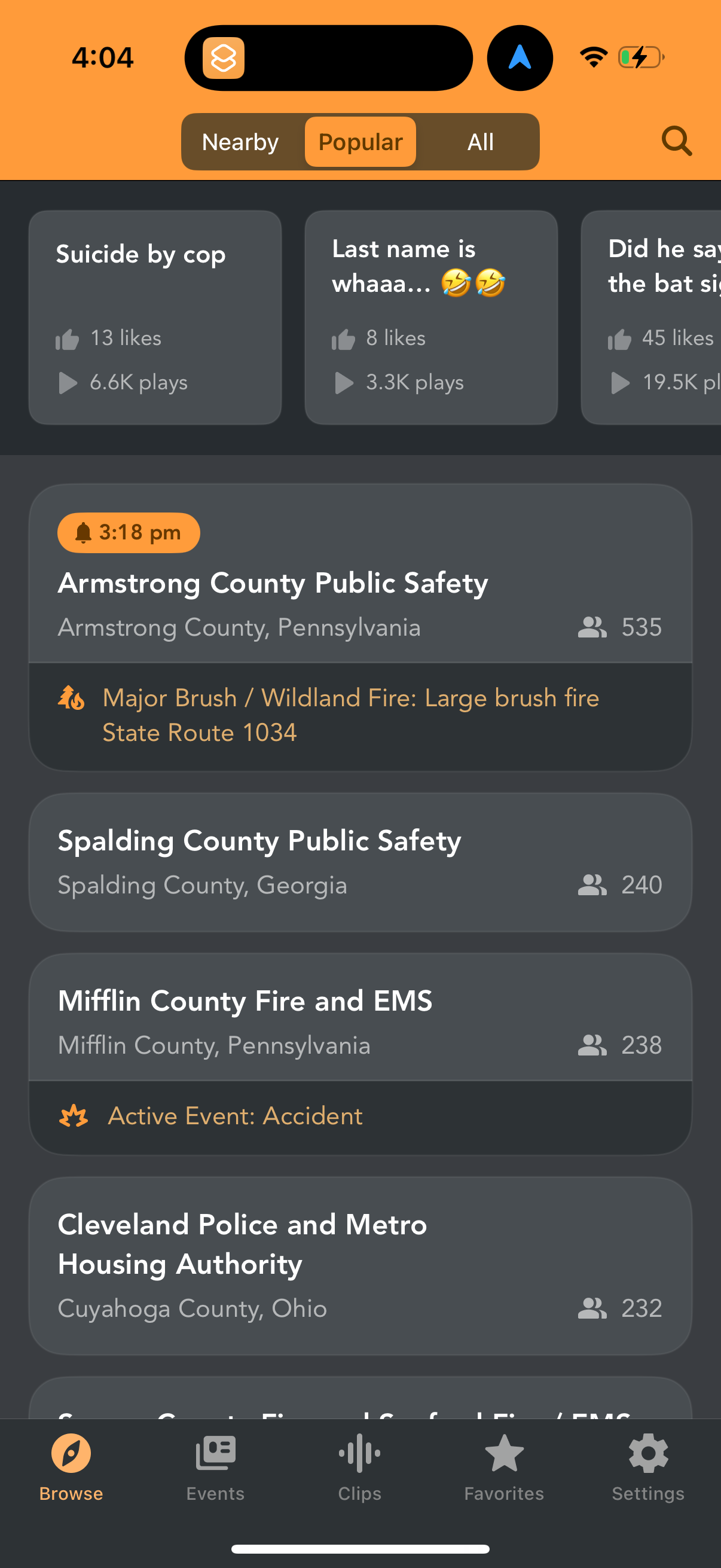 police-radio app screenshot 2