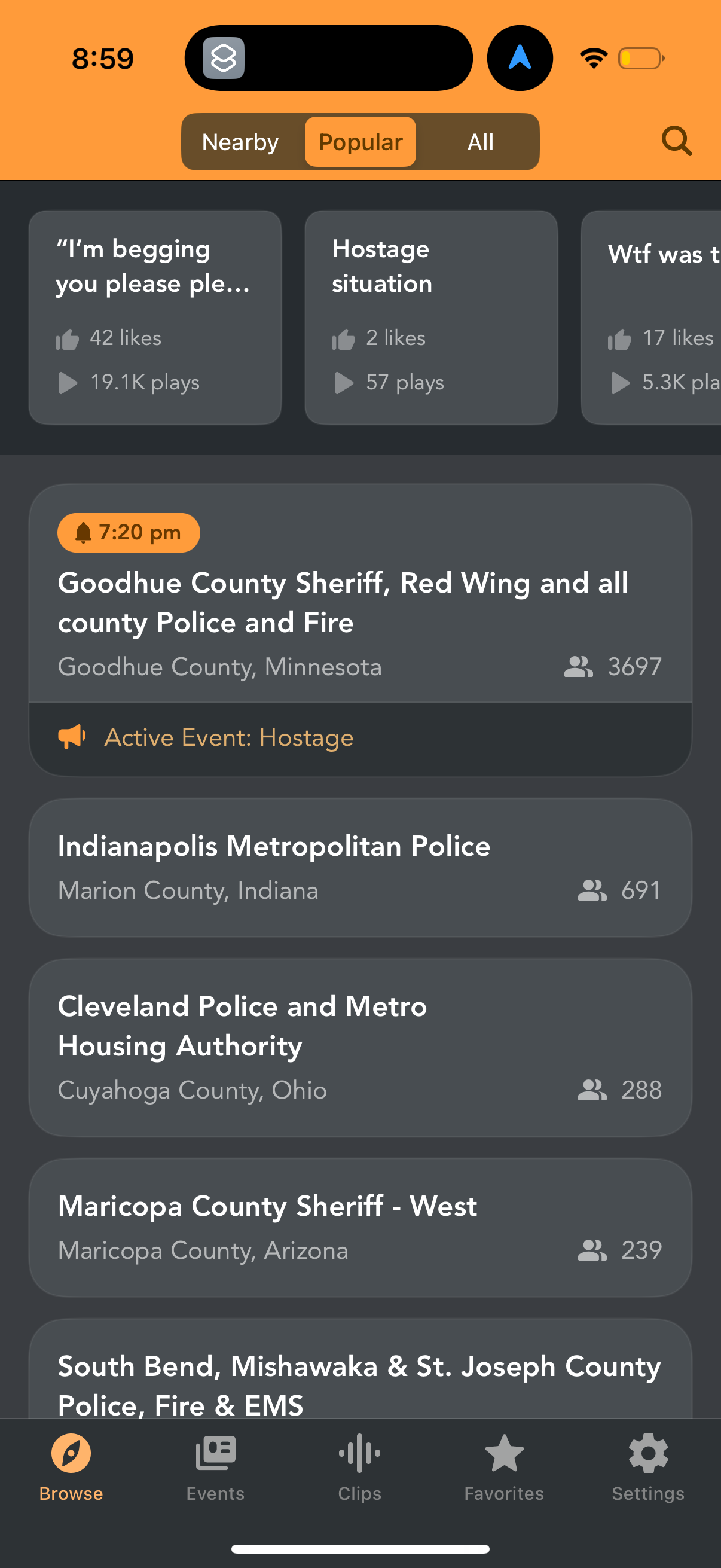 police-radio app screenshot 1