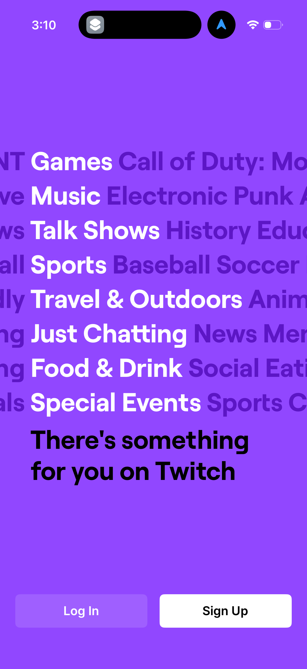 twitch app screenshot 1