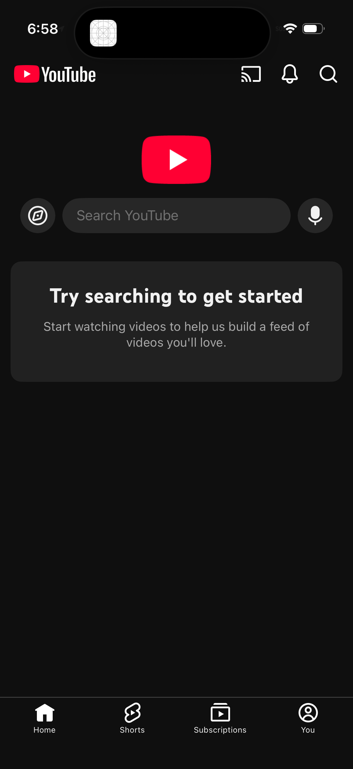 youtube app screenshot 2