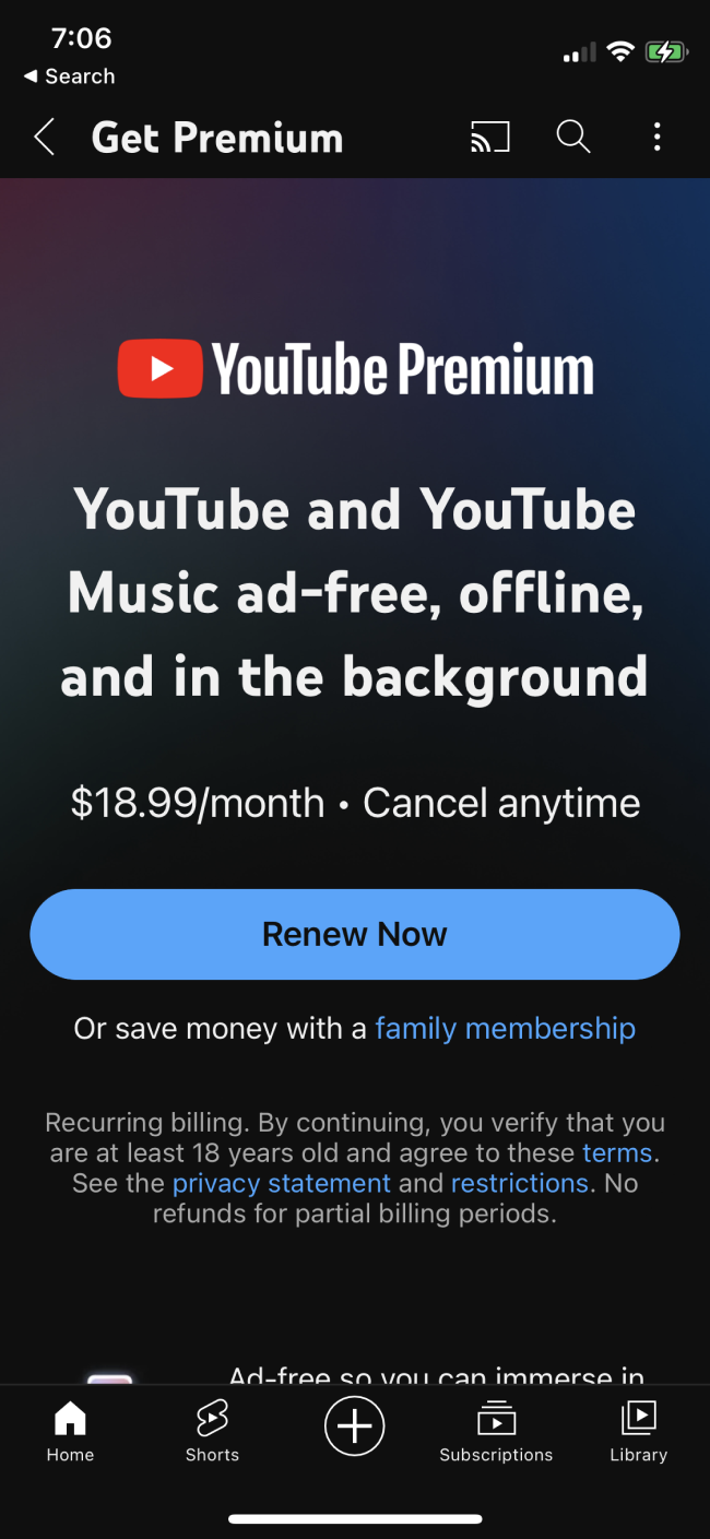 youtube app screenshot 133