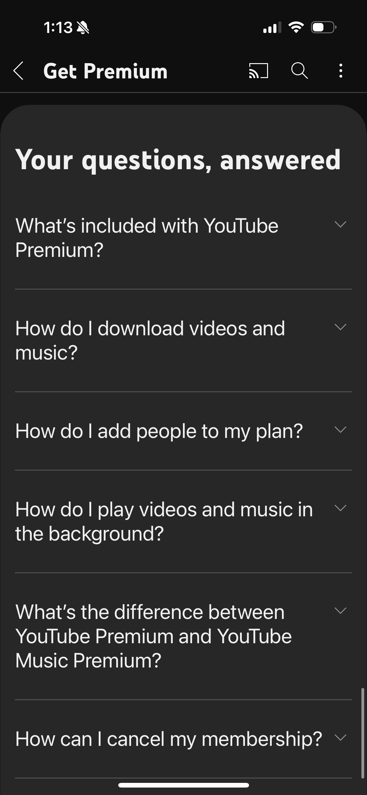 youtube app screenshot 100