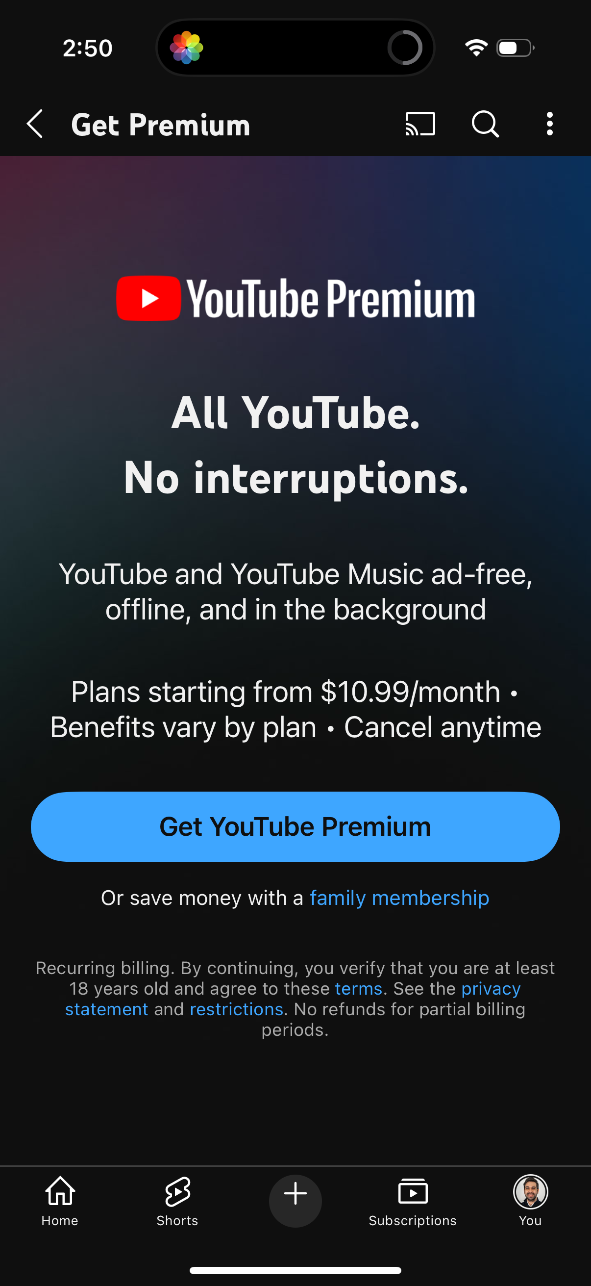 youtube app screenshot 44