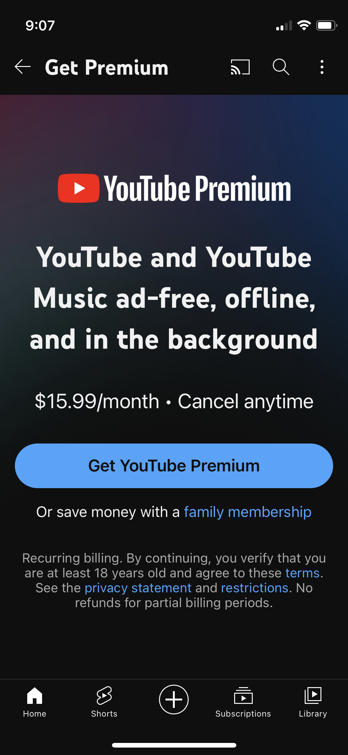 youtube app screenshot 121