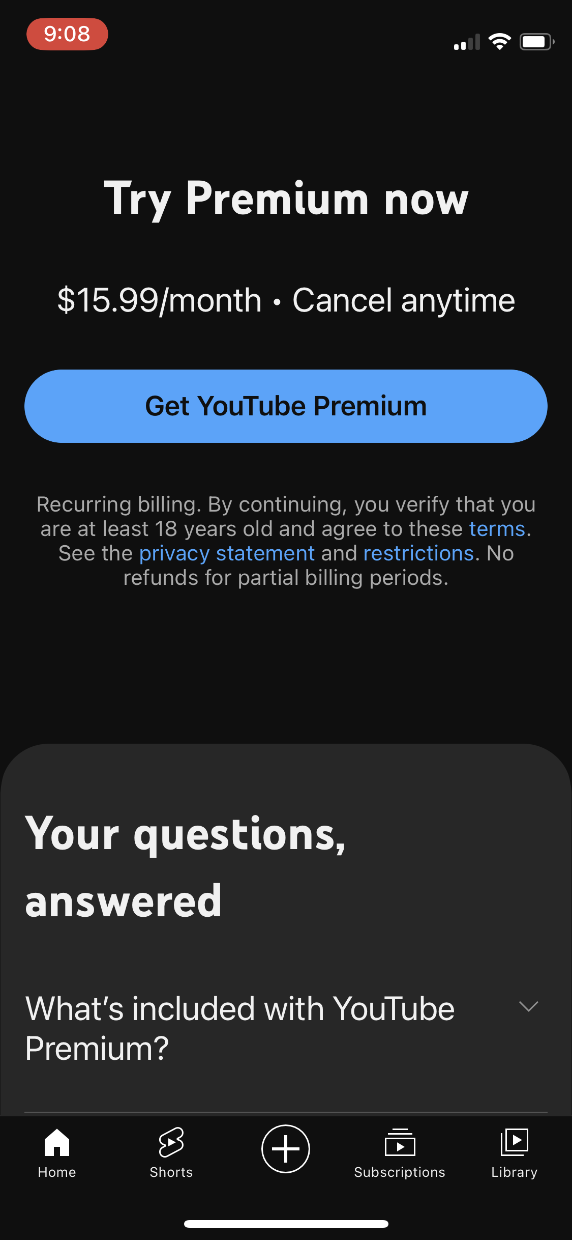 youtube app screenshot 118
