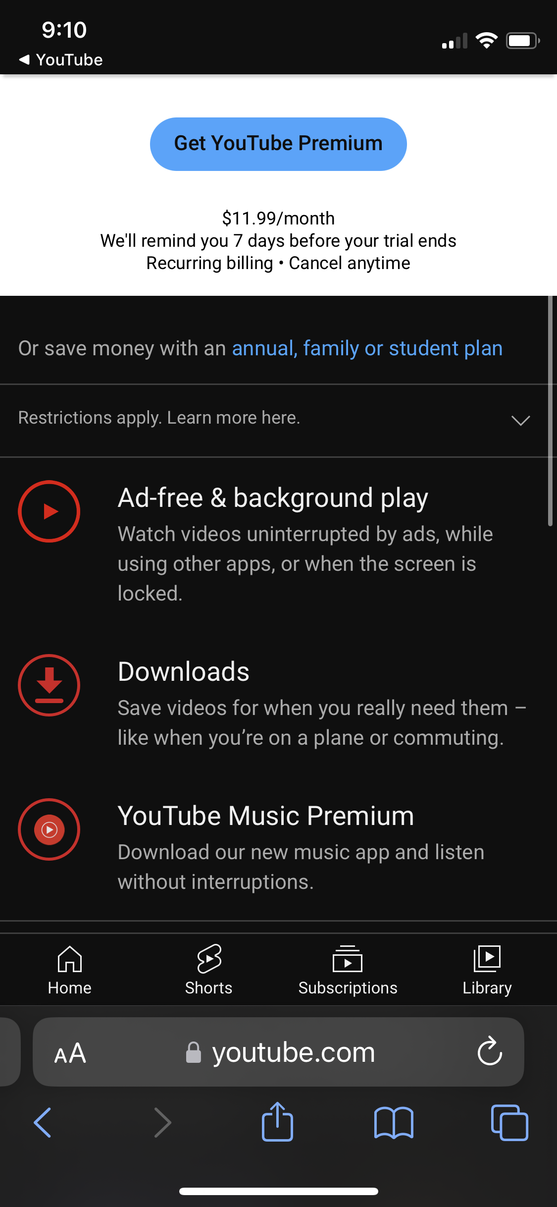 youtube app screenshot 115