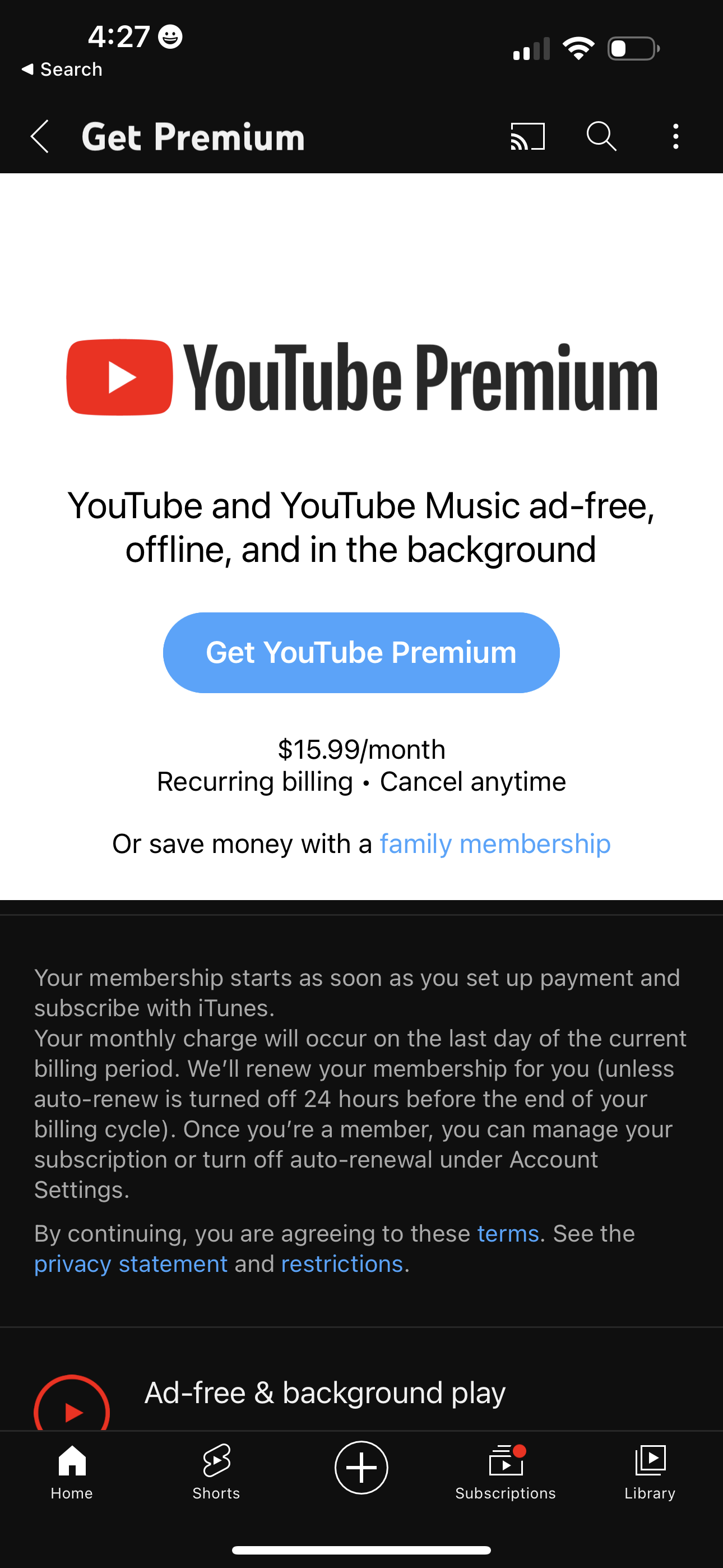 youtube app screenshot 113