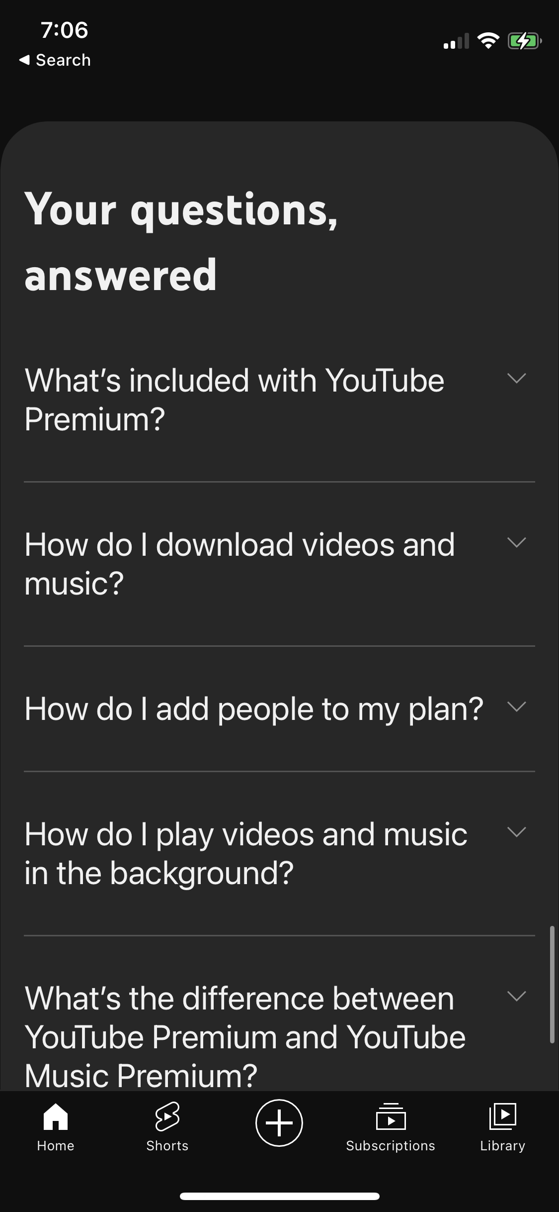 youtube app screenshot 108