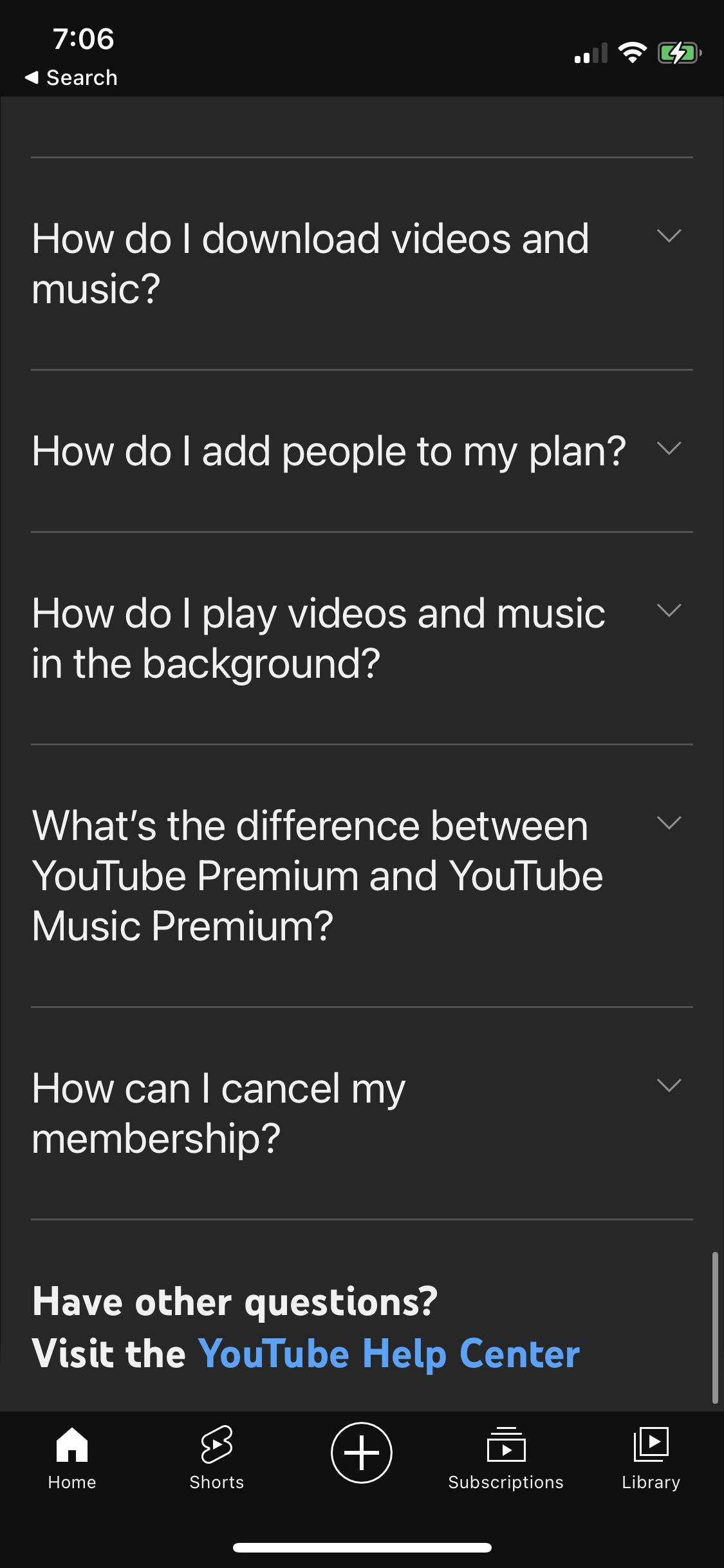 youtube app screenshot 107