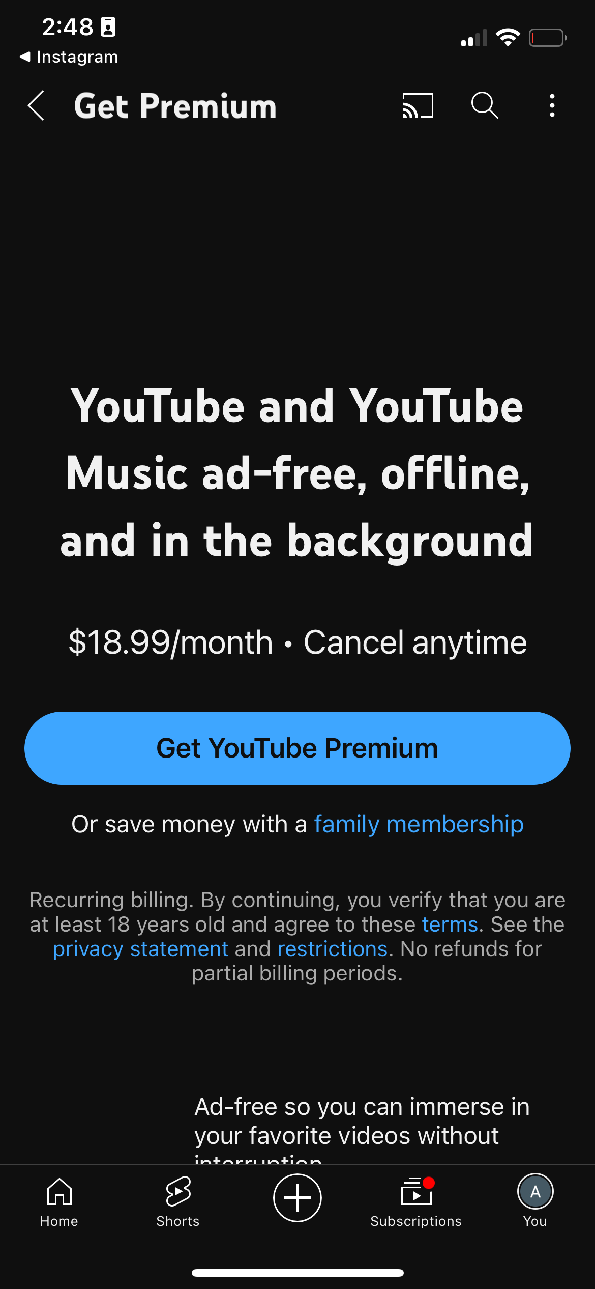 youtube app screenshot 94