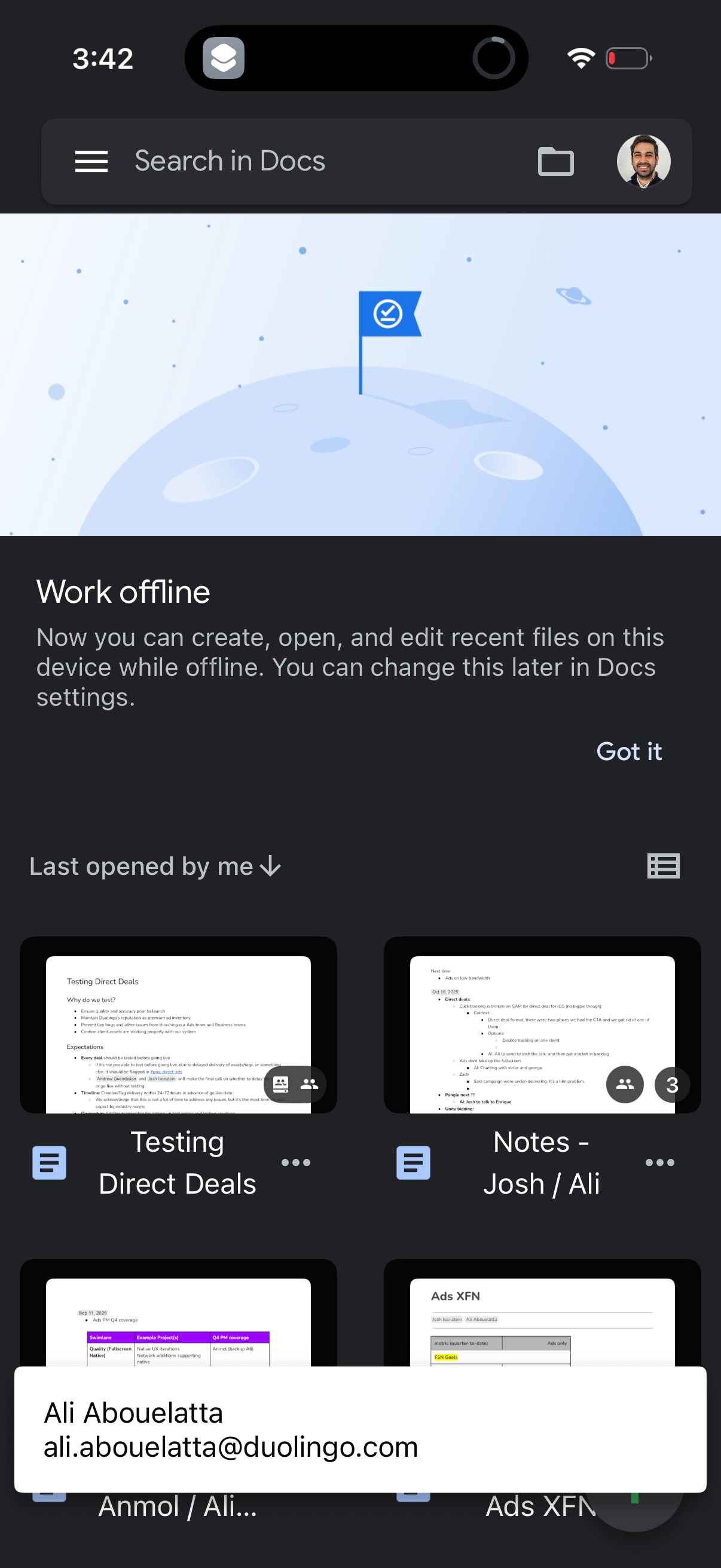 google-docs app screenshot 2