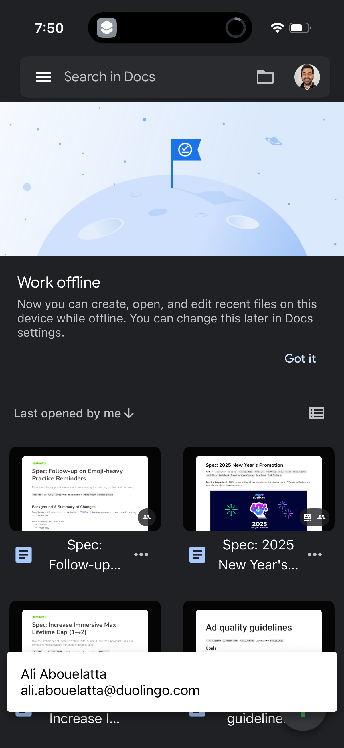 google-docs app screenshot 1