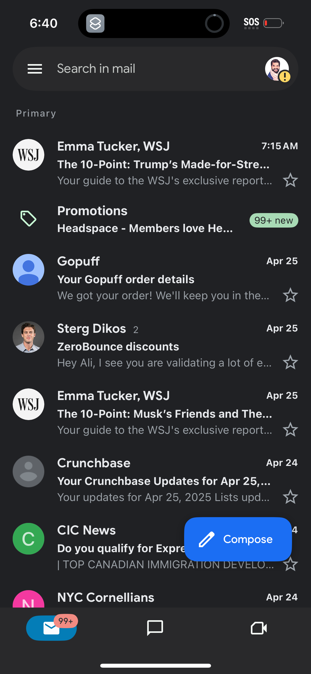 gmail app screenshot 2