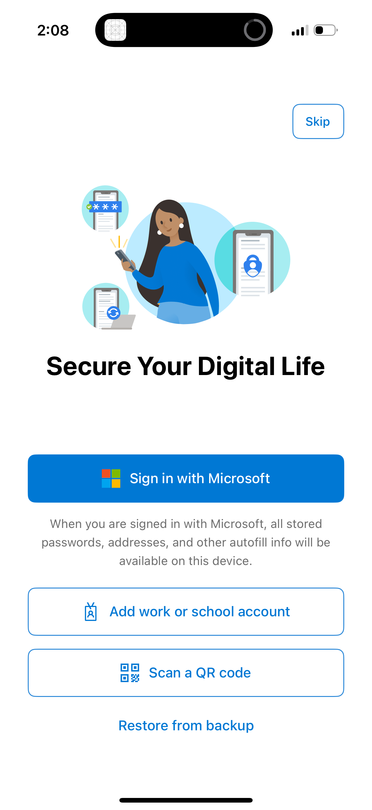 microsoft-auth app screenshot 1