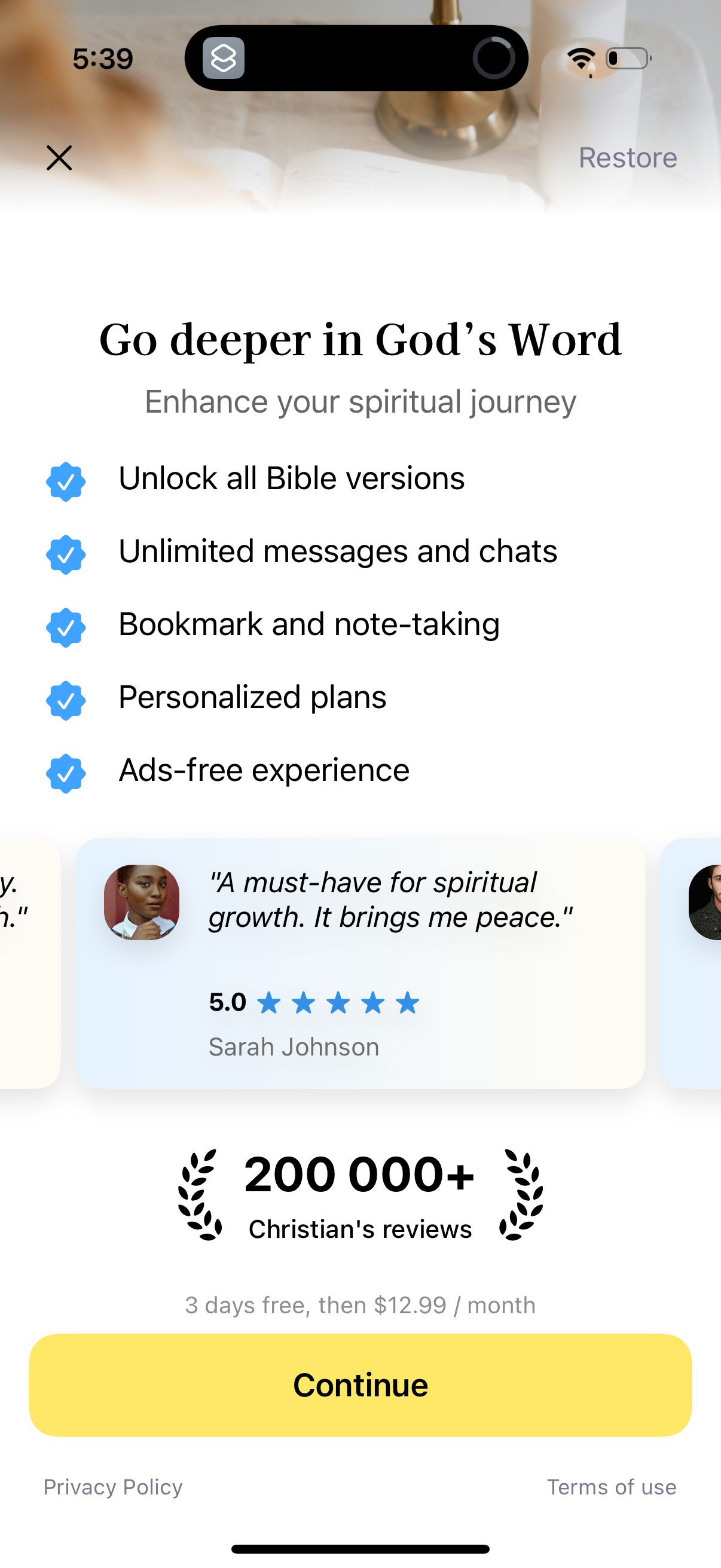 bible. app screenshot 3