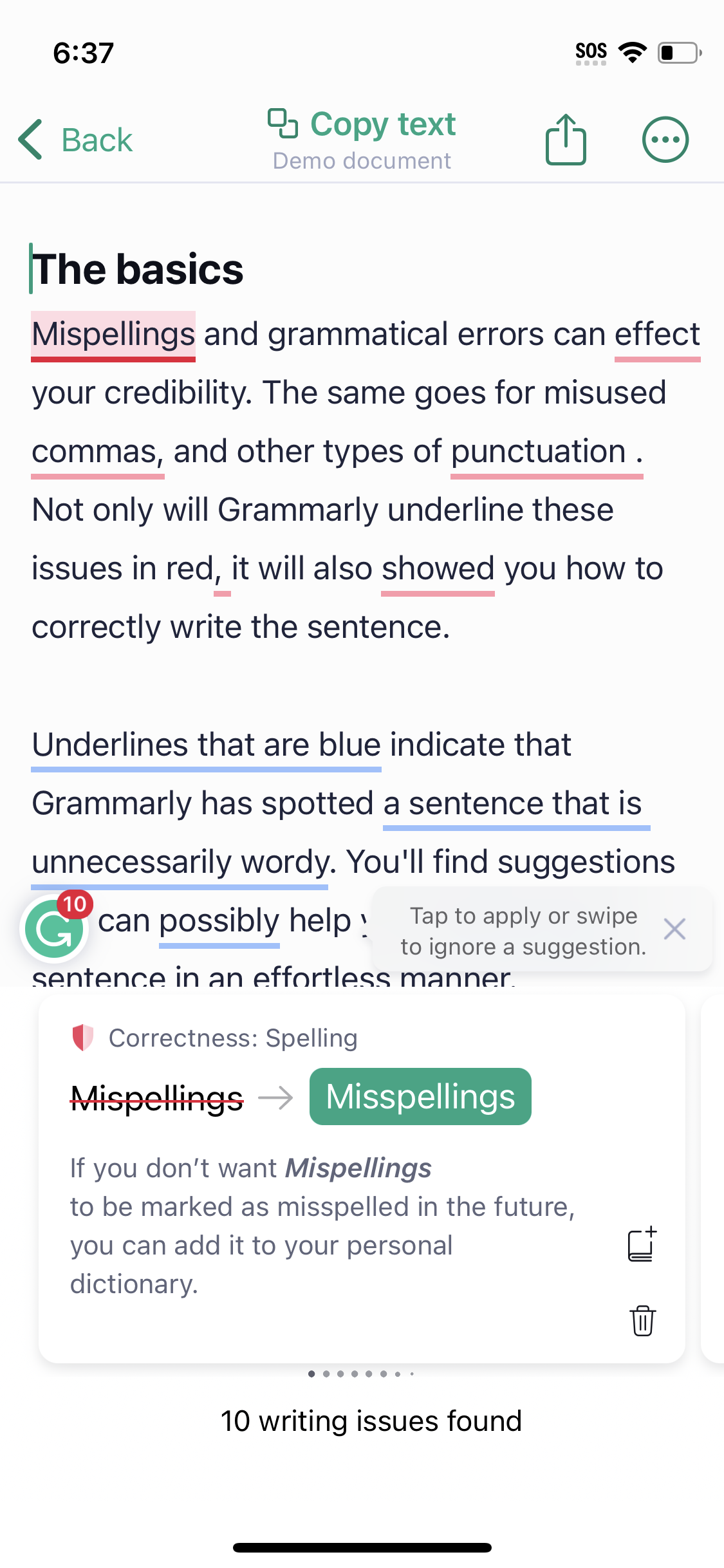 grammarly app screenshot 127