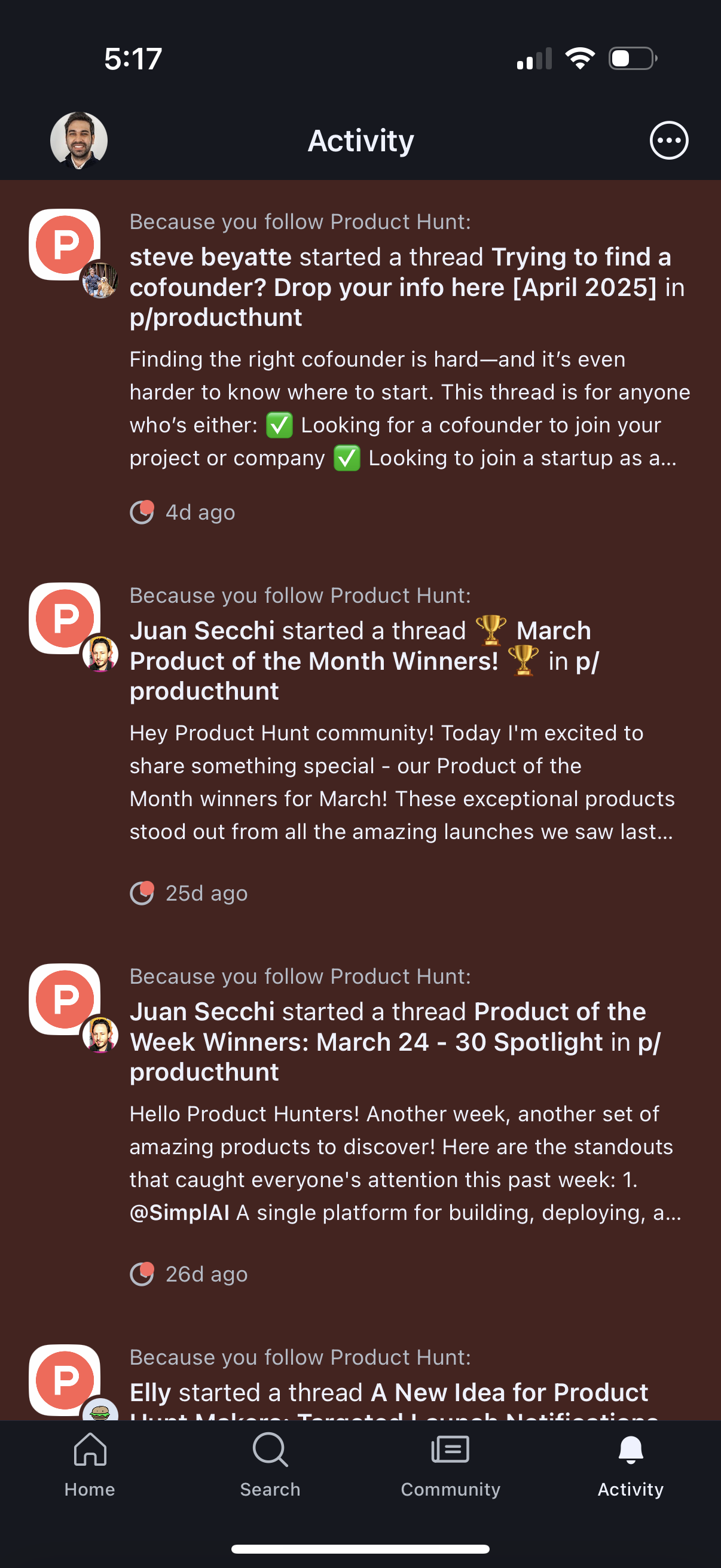 product-hunt app screenshot 9
