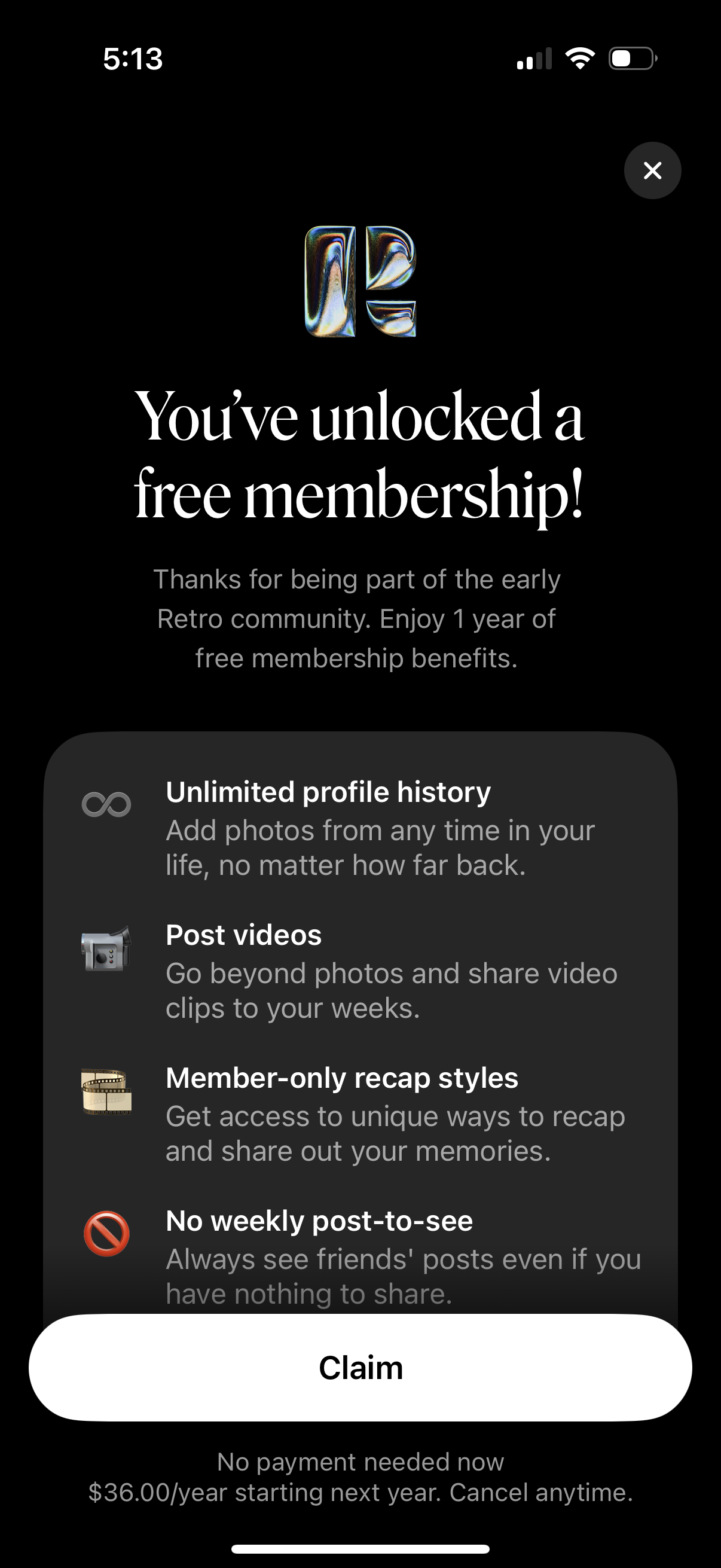 retro app screenshot 6
