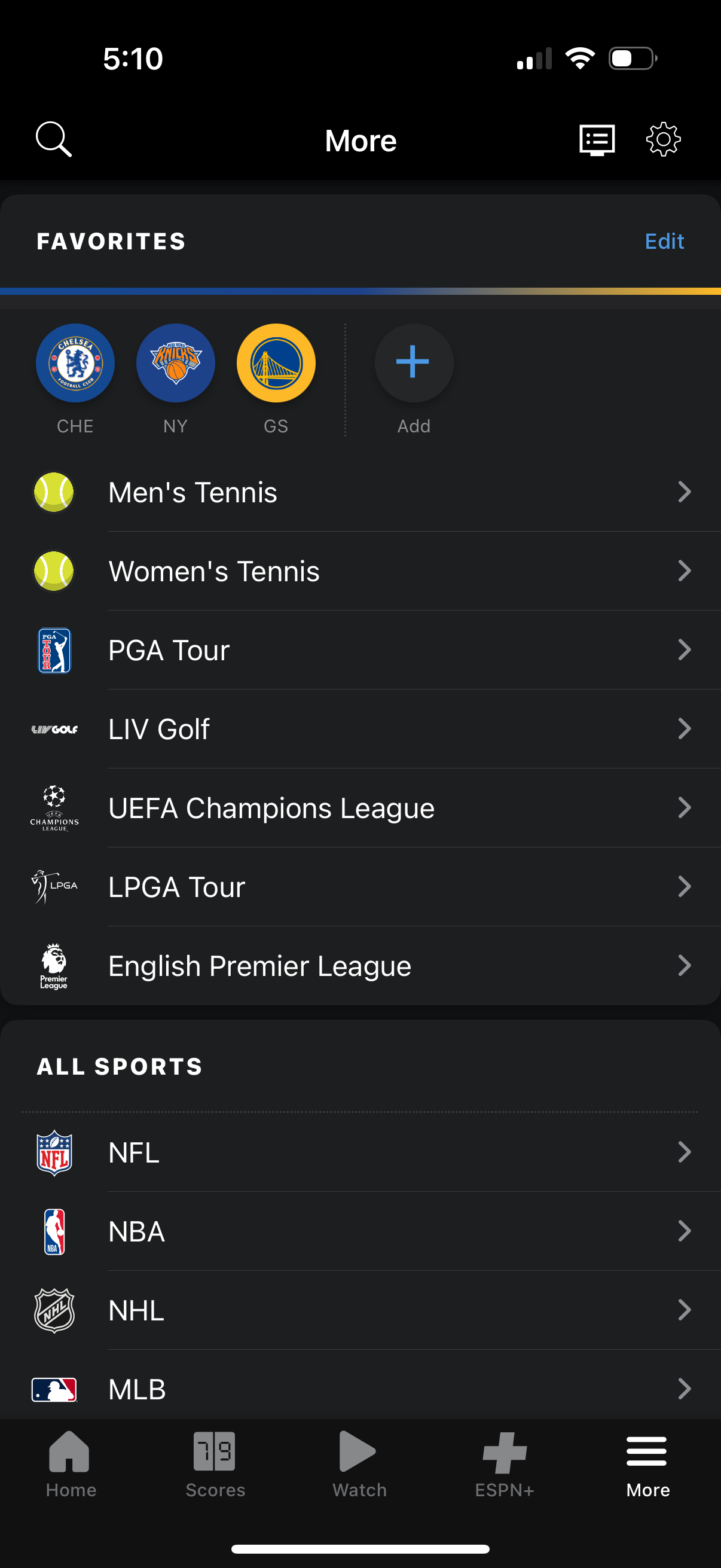 espn app screenshot 11